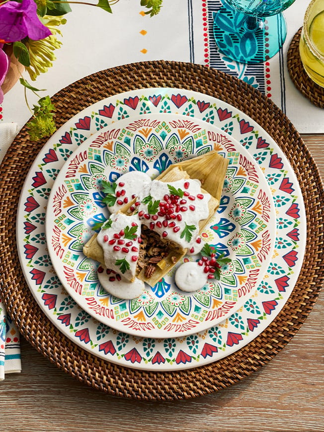 Tamales de chiles en nogada