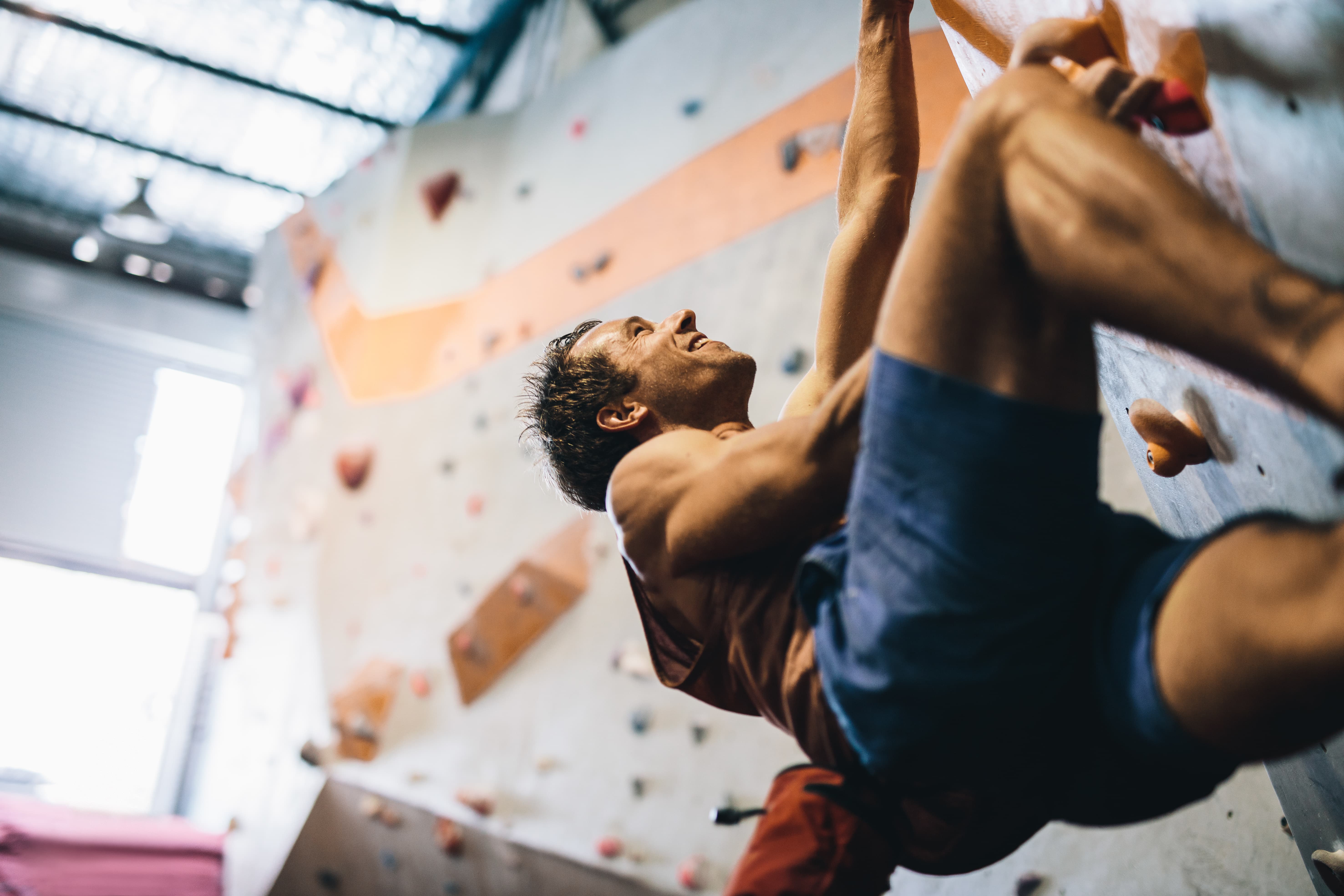 Man bouldering