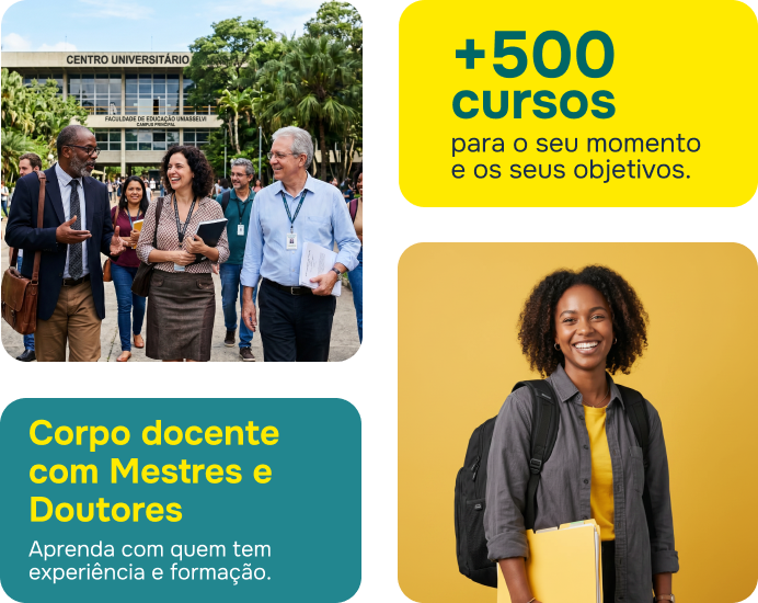 Mestres e Doutores, Qualidade de ensino reconhecida  onde você estiver, +500 cursos para você transformar a sua história