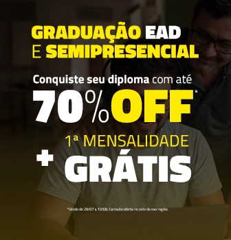 Graduação EAD e Semipresencial — até 70% OFF + 1ª mensalidade grátis. Saiba mais.