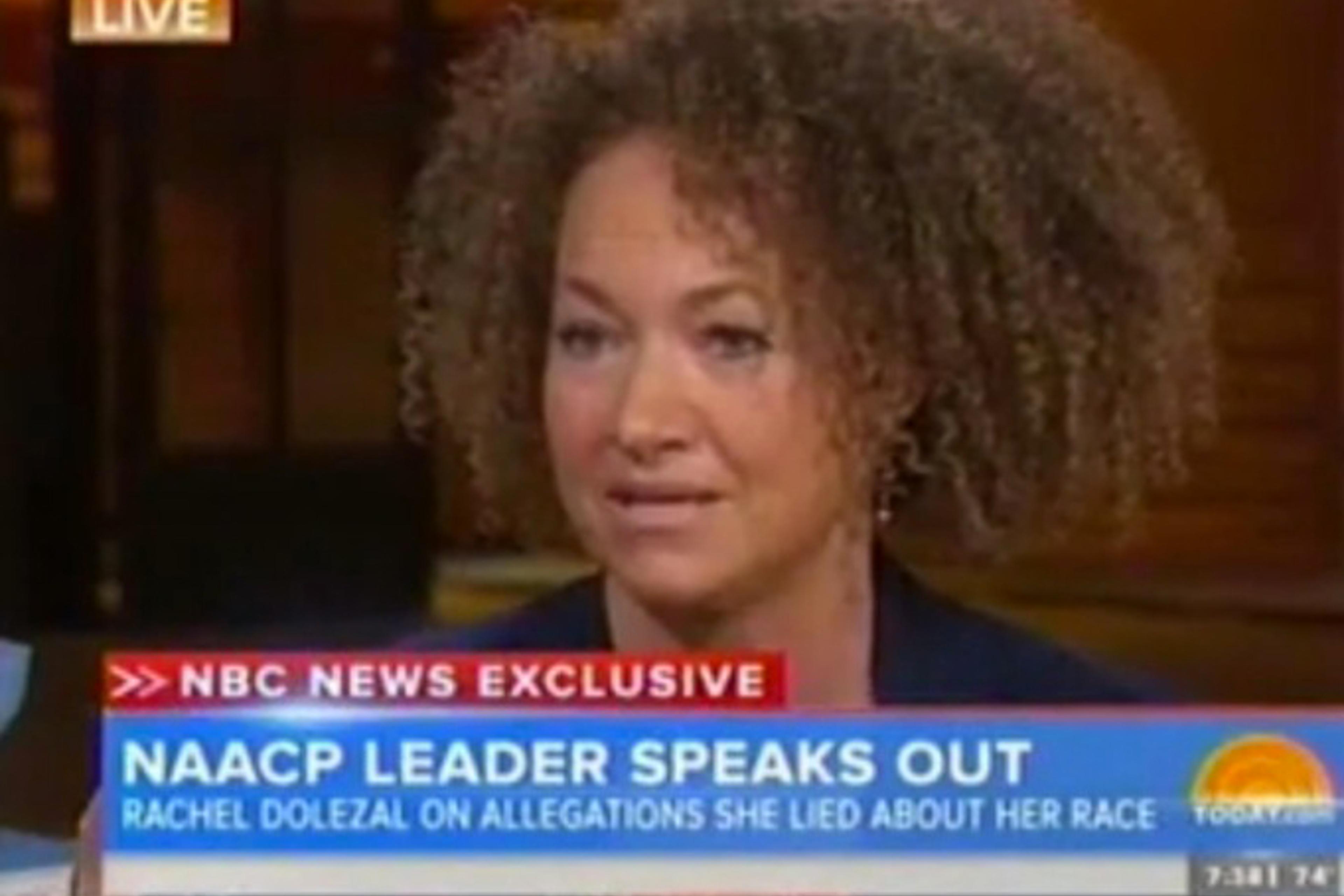 Rachel Dol Rachel Dolezal on NBC Today: 'I Identify as Black'