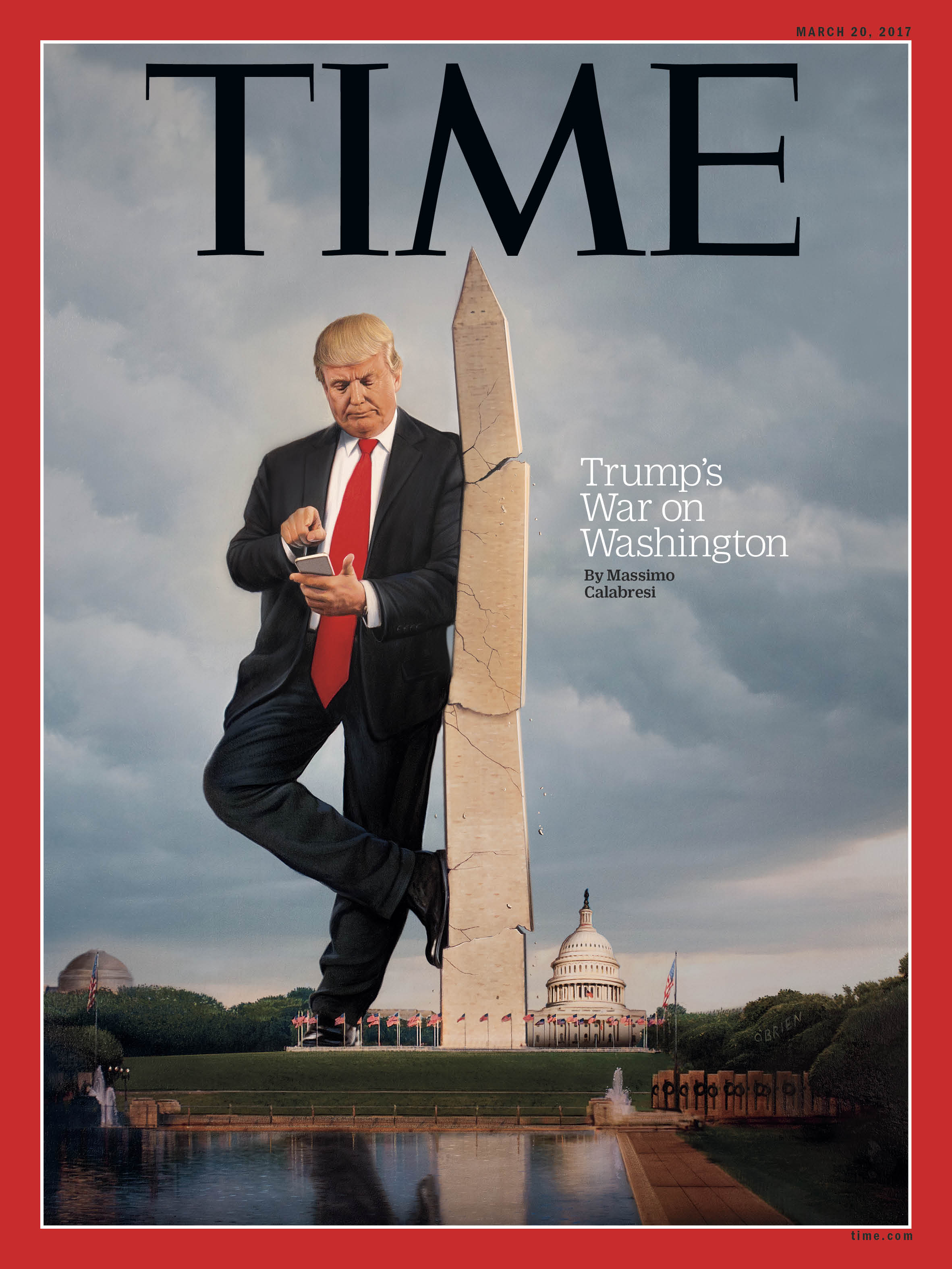 Donald Trump Meltdown: Magazine Cover on Republican War