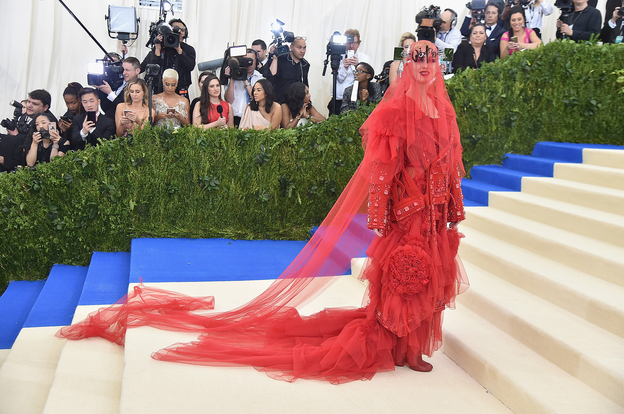 Met Gala Katy Perry Wears Red Dress 2017 Photos