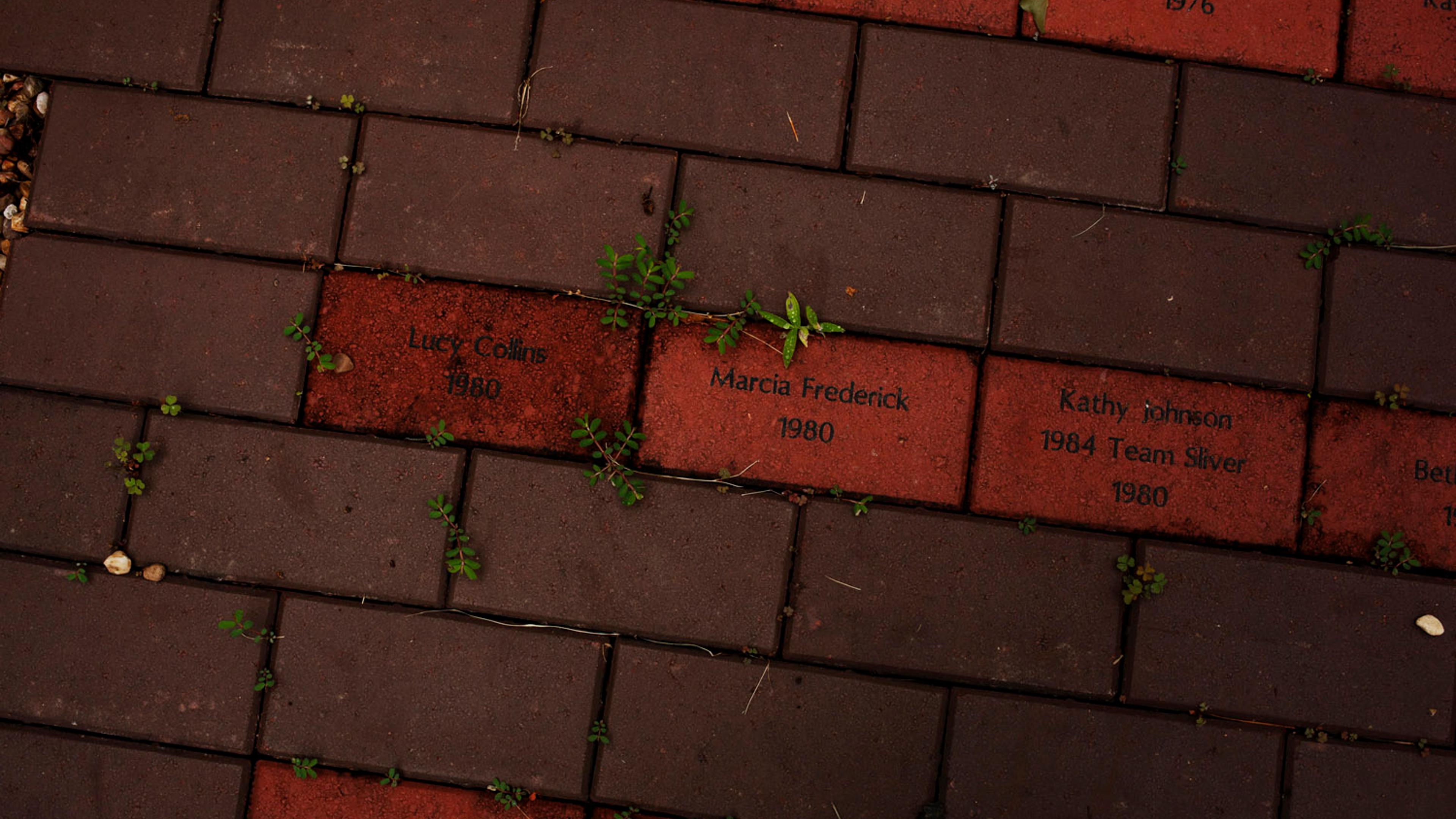 The Walk of Fame at Karolyi's Camp bears the names of Olympic medalists who have trained at the camp.