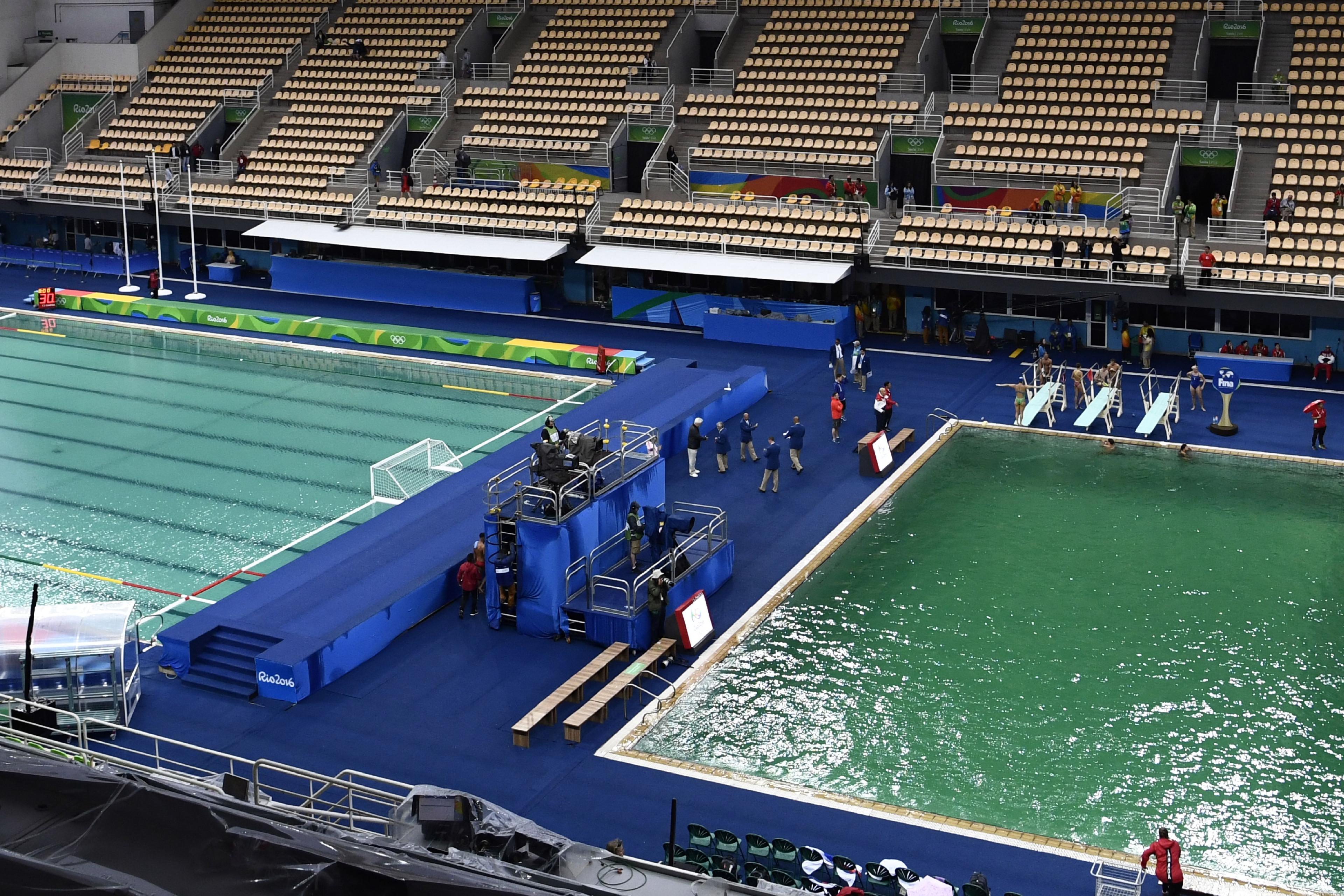 Rio Diving Pool Rio Olympics Green Pools: Here's Why They Turned Green