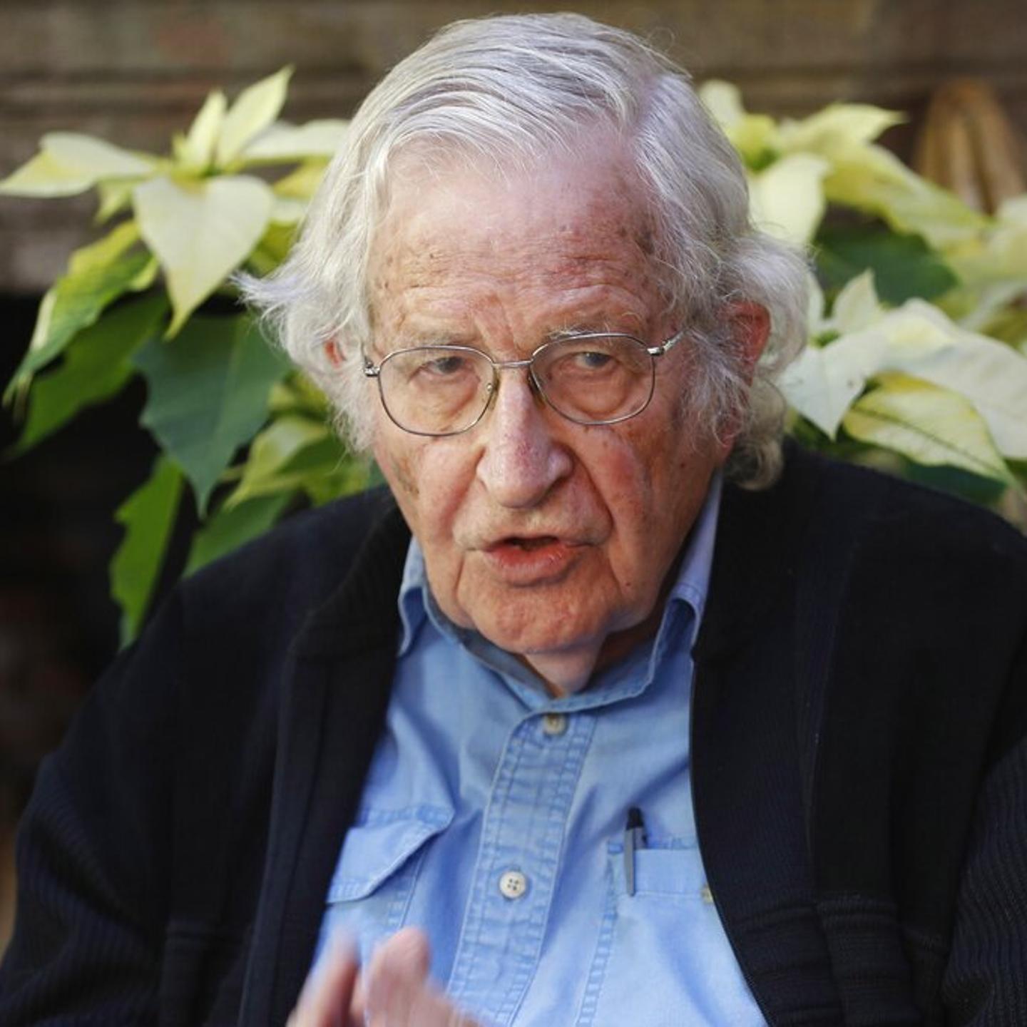 Noam Chomsky at a climate change forum in Mexico City on Nov. 15, 2017