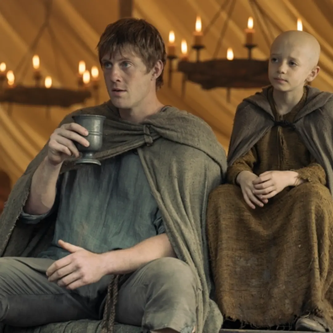 Peter Claffey, right, and Dexter Sol Ansell in <i>A Knight of the Seven Kingdoms</i>