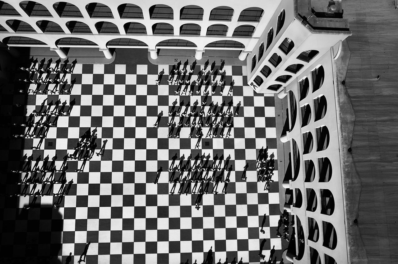 Blue Sky Days - Drone WarMilitary age males are seen assembling in a central courtyard of the Citadel in South Carolina. The complex was built in 1829 based on white fears of a slave insurrection.