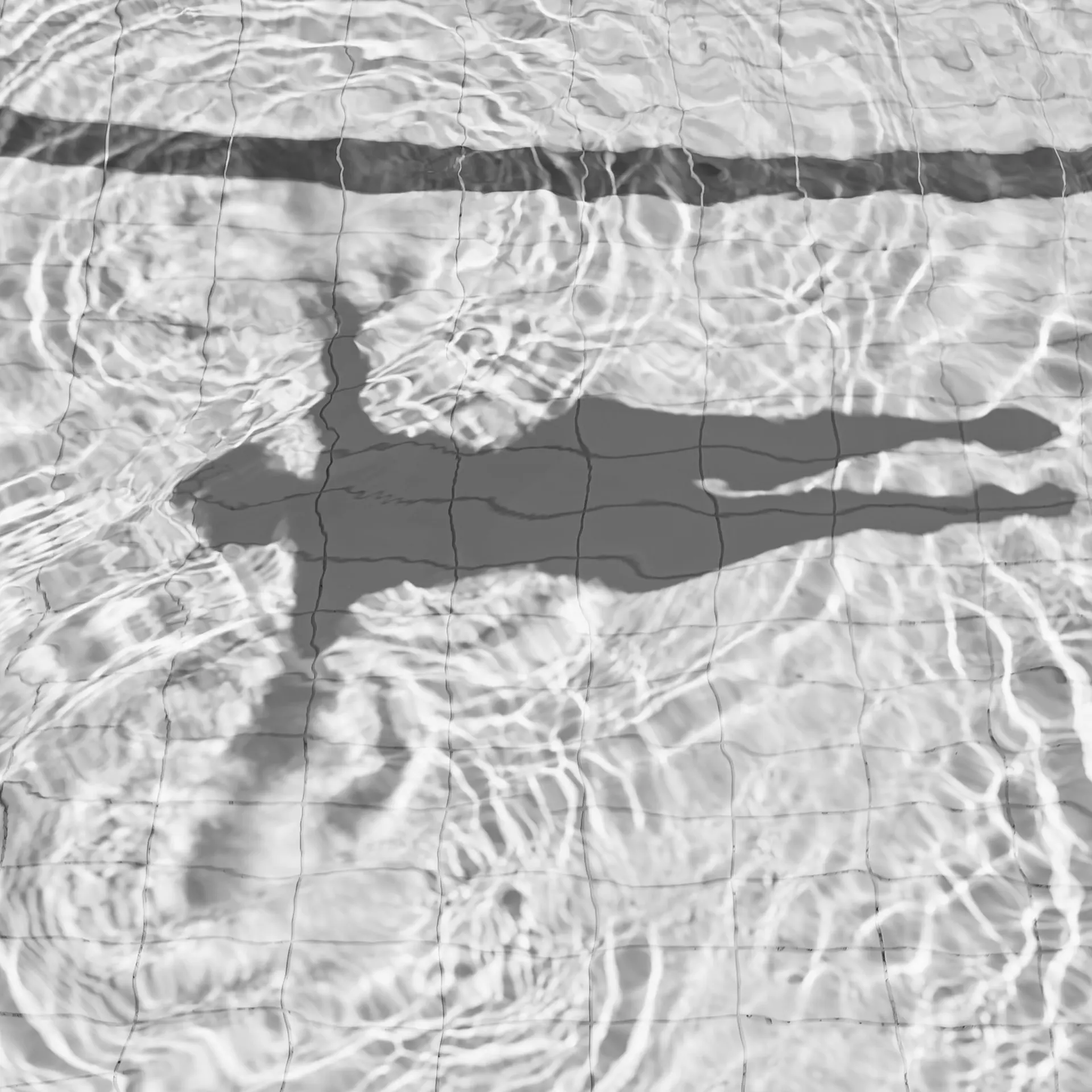 Shadow of Woman Floating on the Water