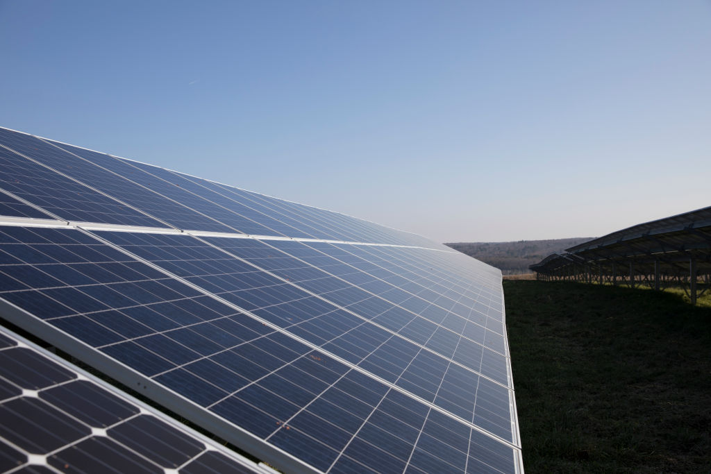 BlueWave Community Solar Farm In Oxford, Massachusetts.