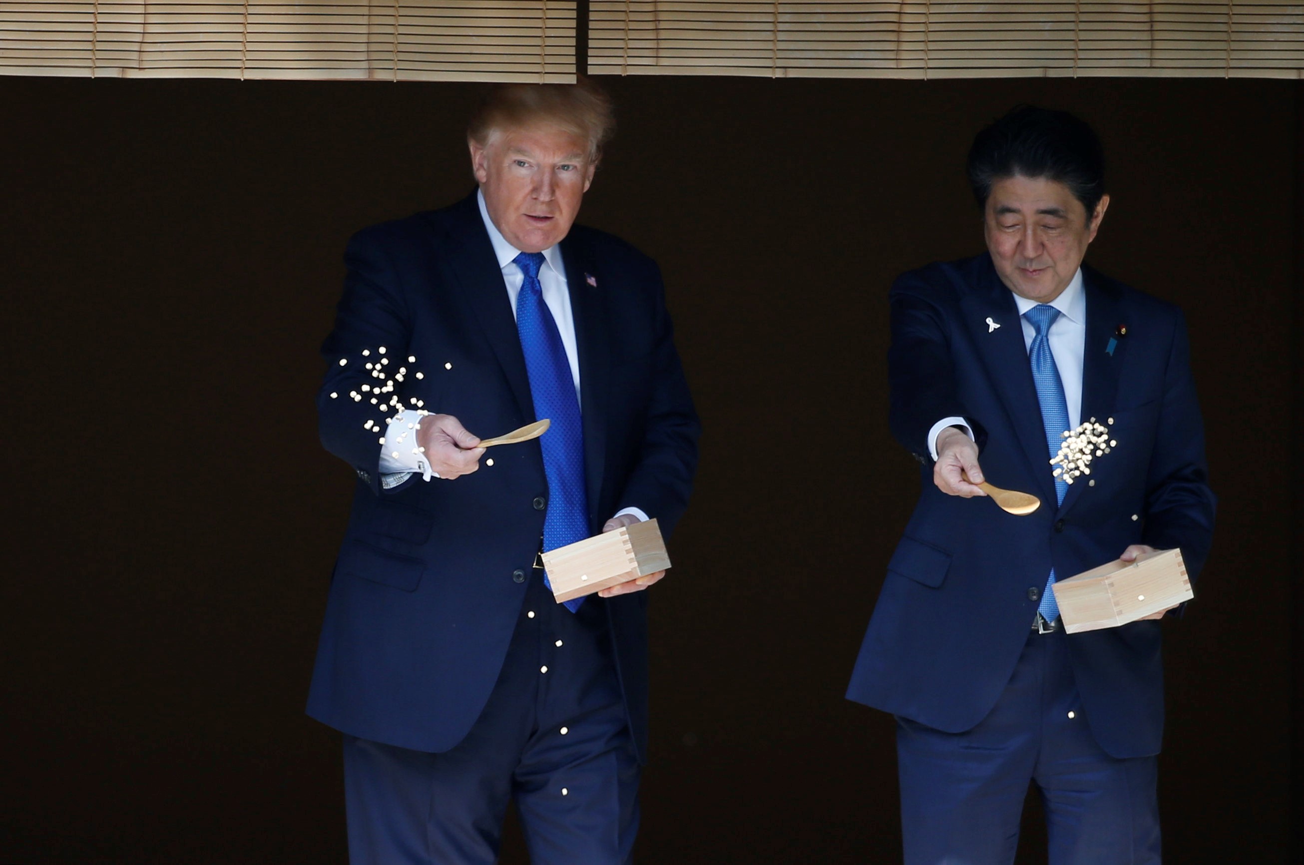 Donald Trump Criticized Over Japan Fish Koi Pond