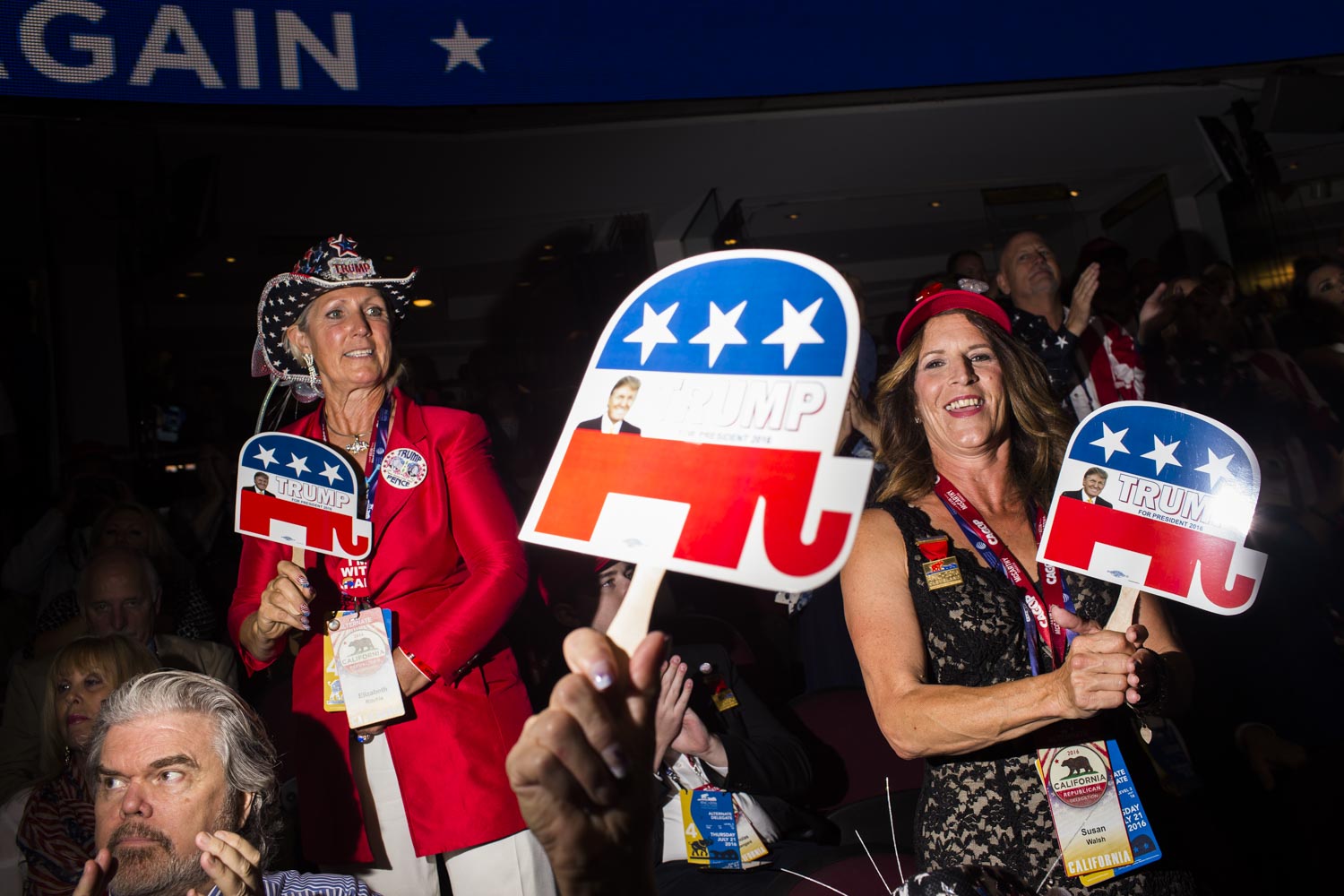 Scenes from the floor at the 2016 Republican National Convention in Cleveland on Thursday, July 21, 2016.