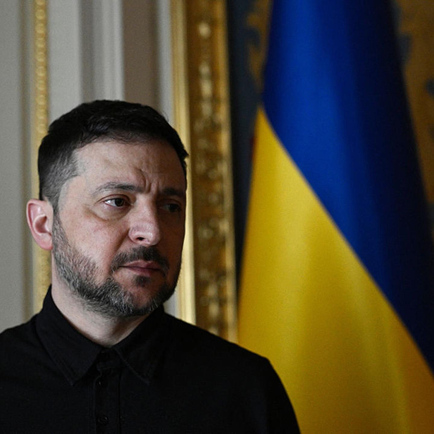 Ukraine's President Volodymyr Zelensky poses during a photo session on the sidelines of an interview with AFP journalists in Kyiv, Ukraine on Feb. 20, 2026.