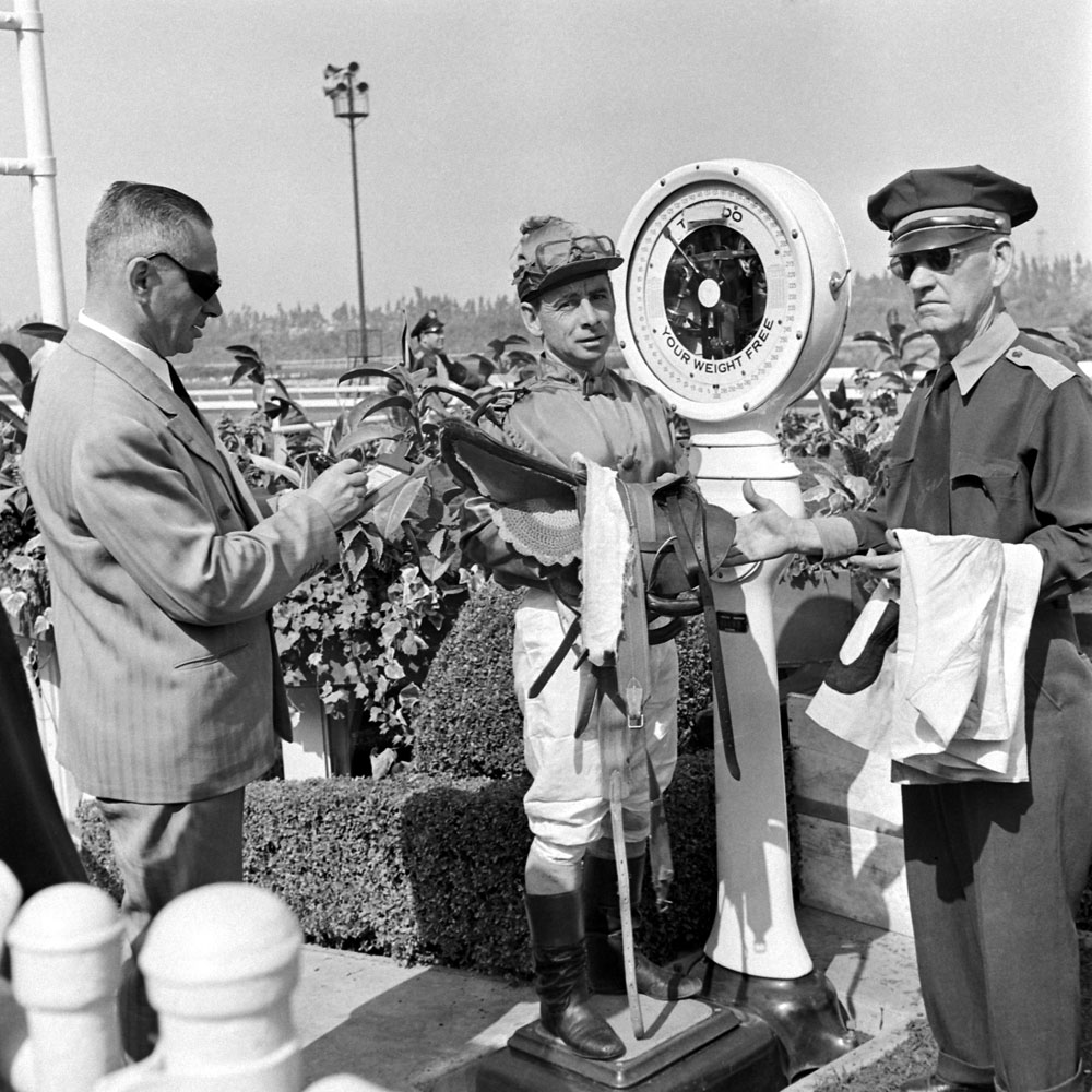 Jockey Johnny Longden, 1952.