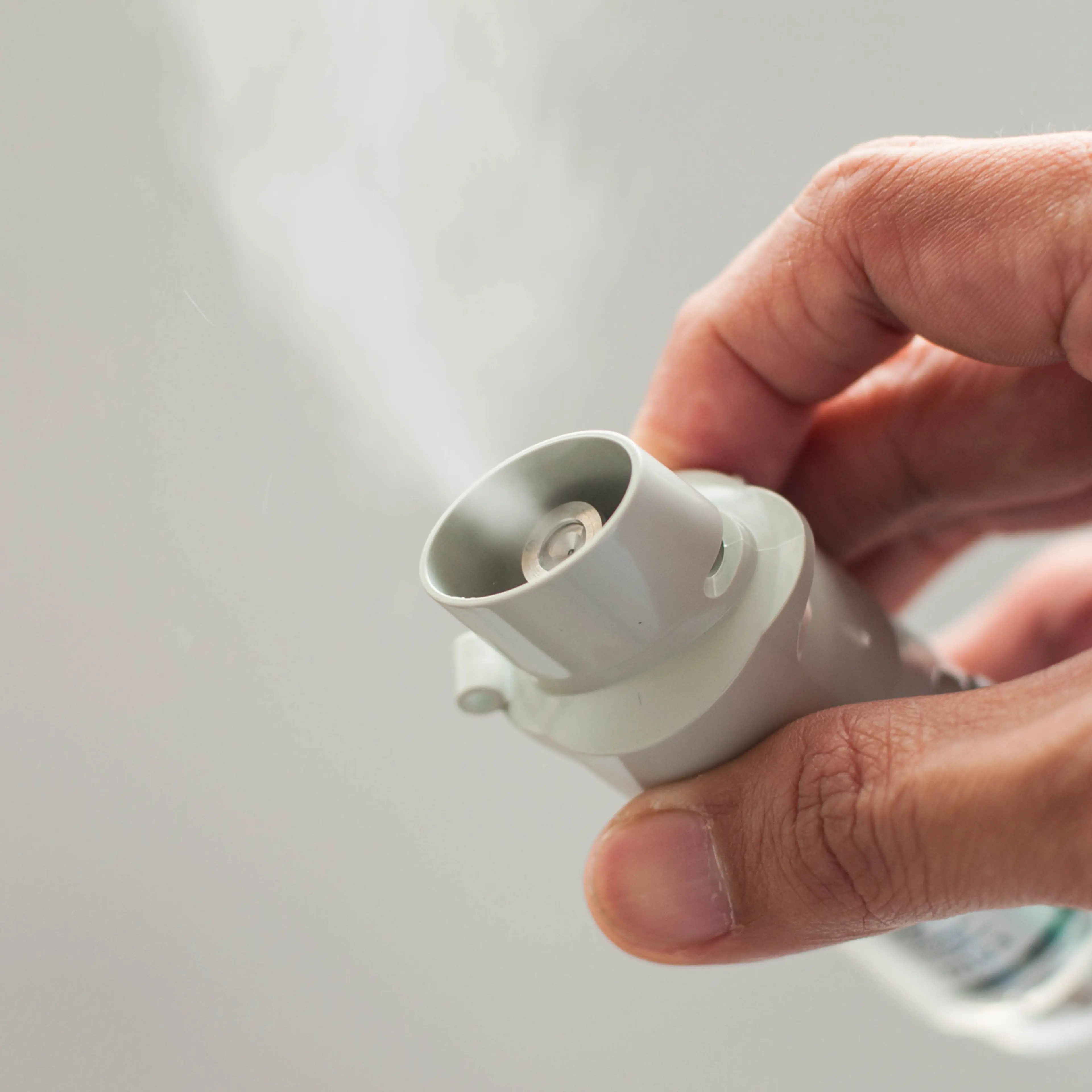 A close-up view of an inhaler