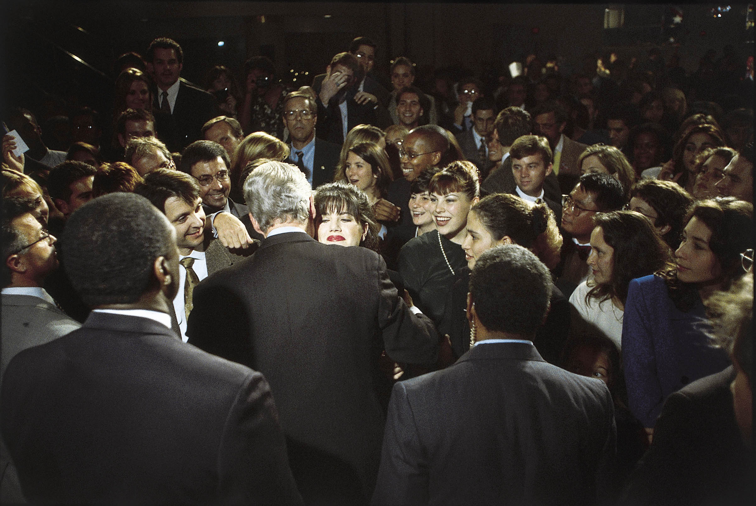 Lewinsky Clinton Hug