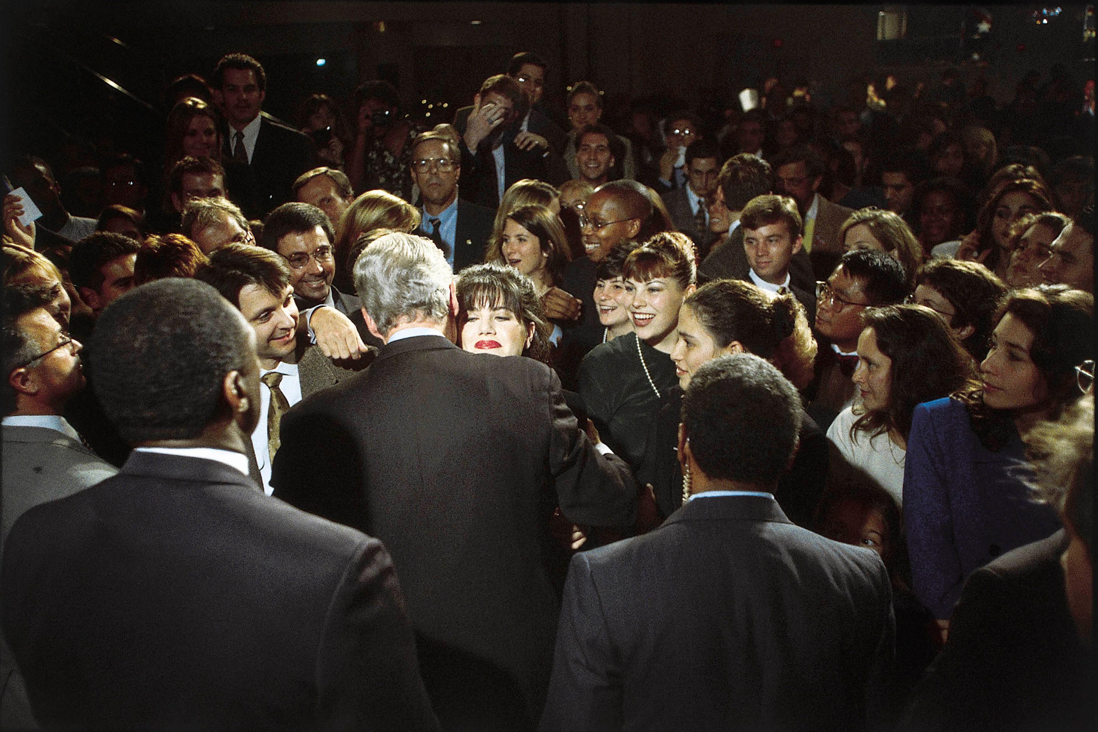 Lewinsky Clinton Hug