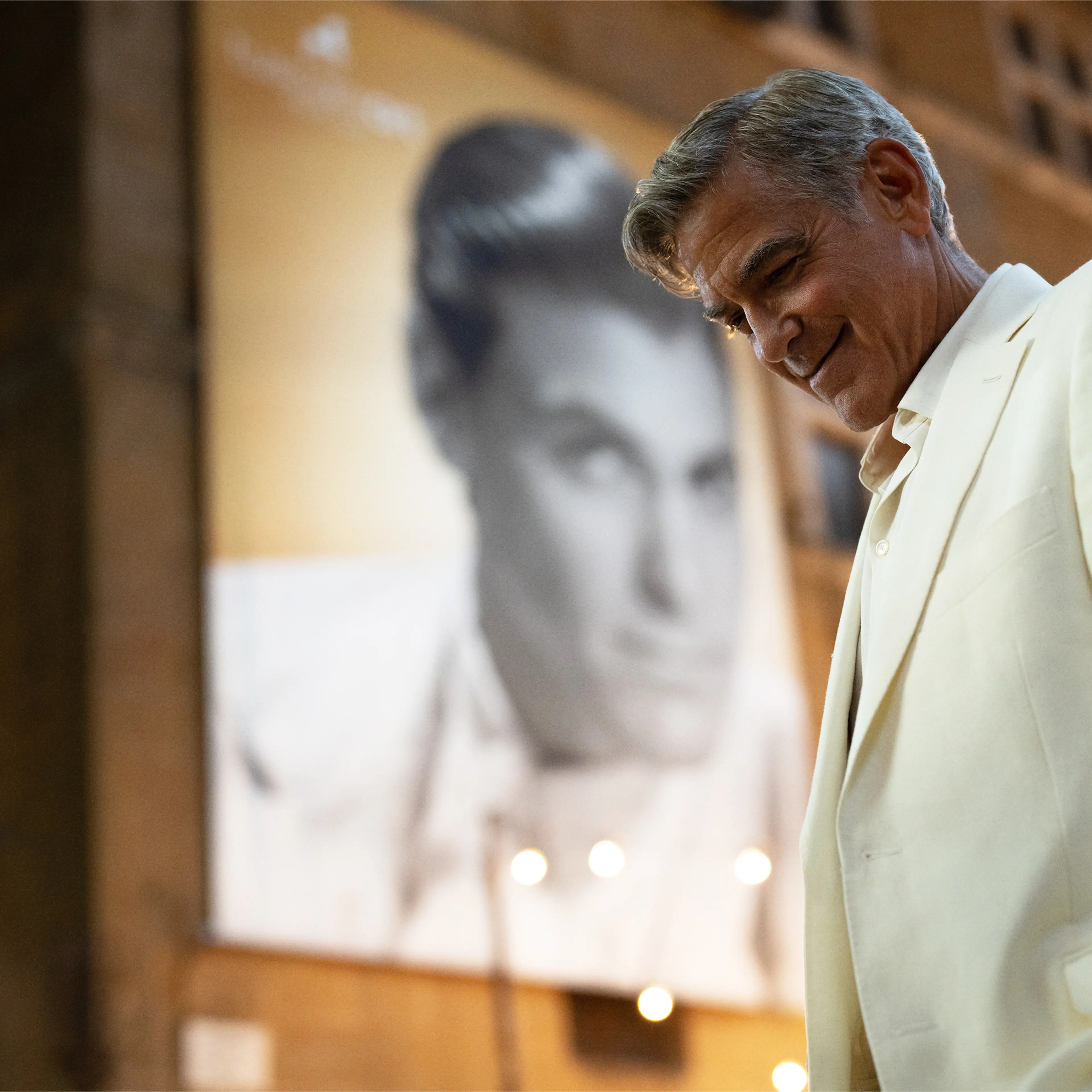 George Clooney stars in the Netflix movie Jay Kelly, directed by Noah Baumbach.