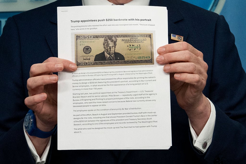Treasury Prepares to Put Trump on a 0 Bill  time.com