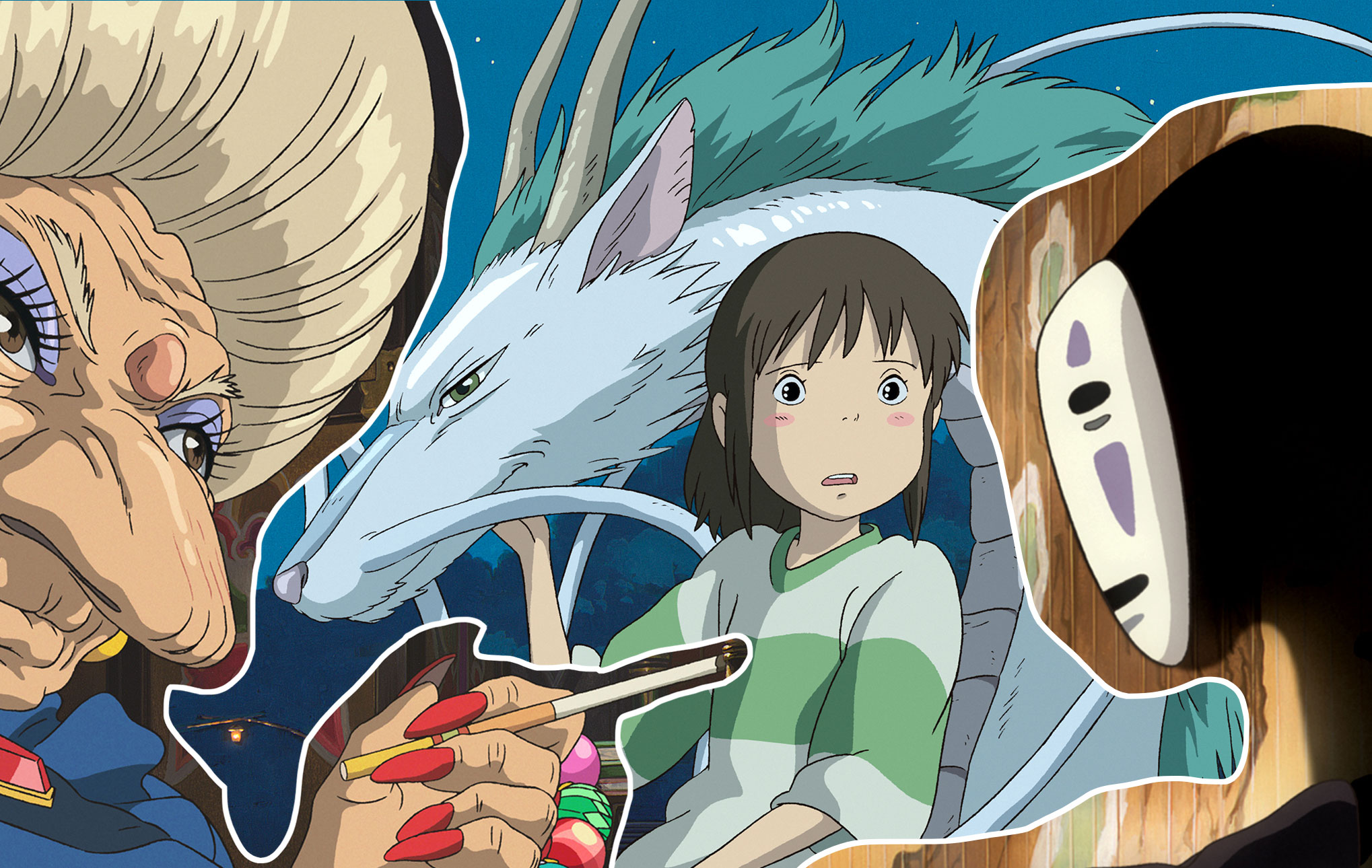Stills from the film, Spirited Away.