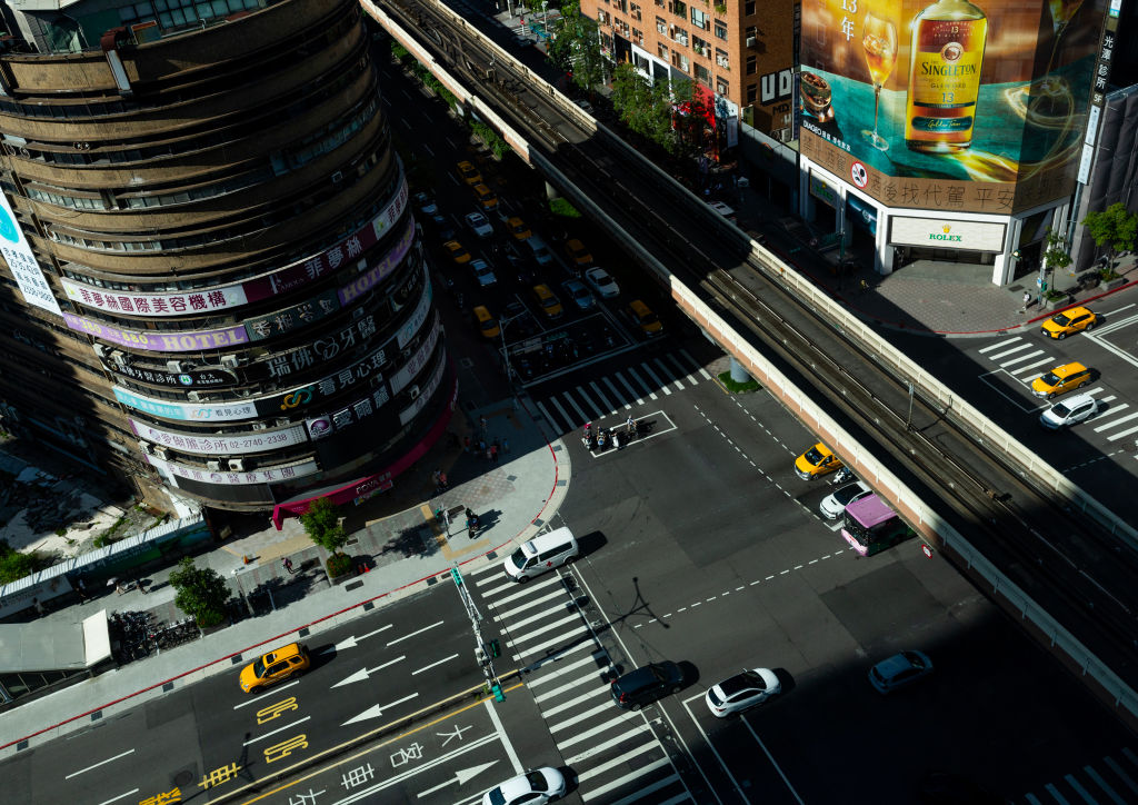 Elevated city view on Aug. 26, 2023 in Taipei, Taiwan.