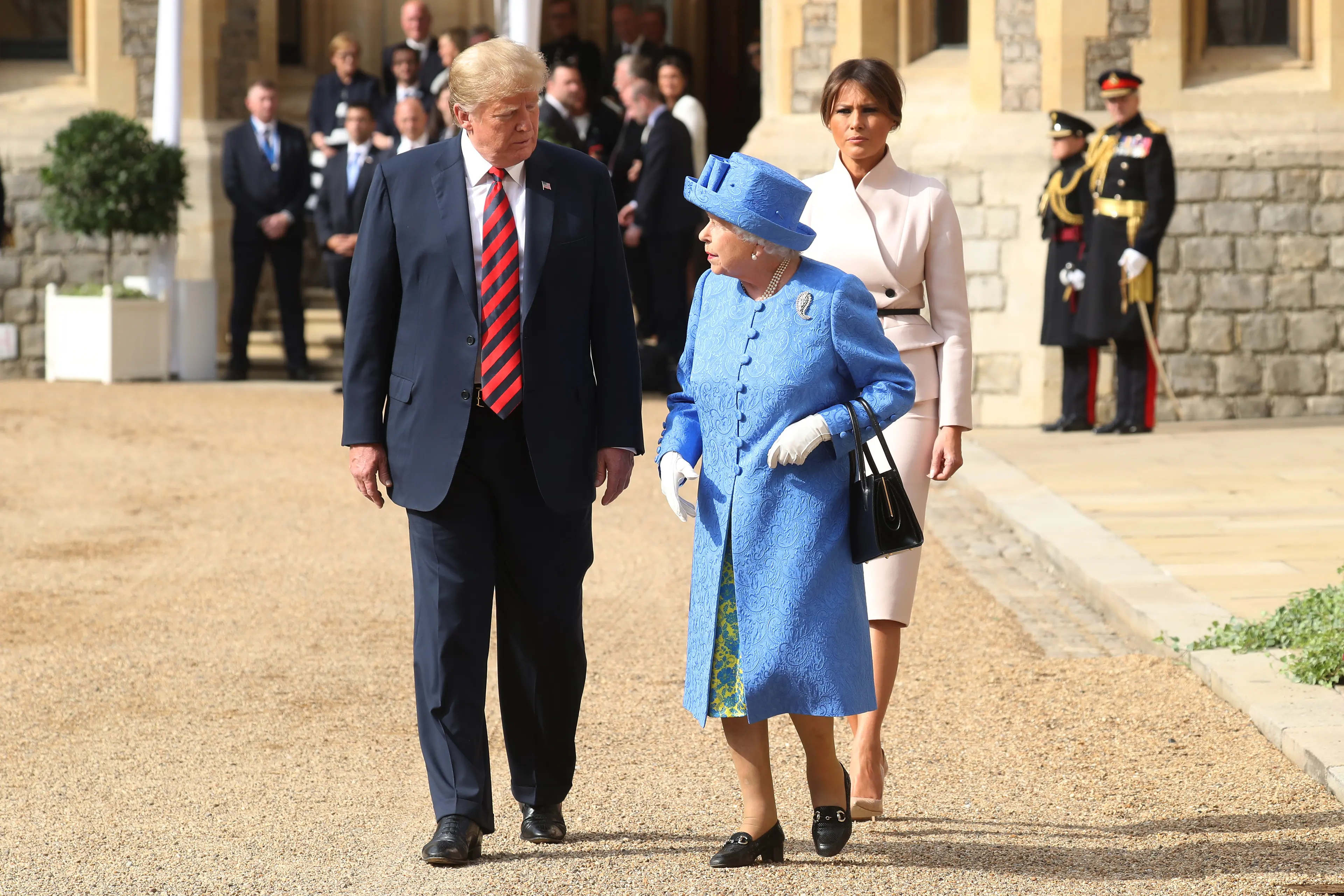Trump Meets With Queen Elizabeth Over Tea Trump Meets With Queen Elizabeth Over Tea
