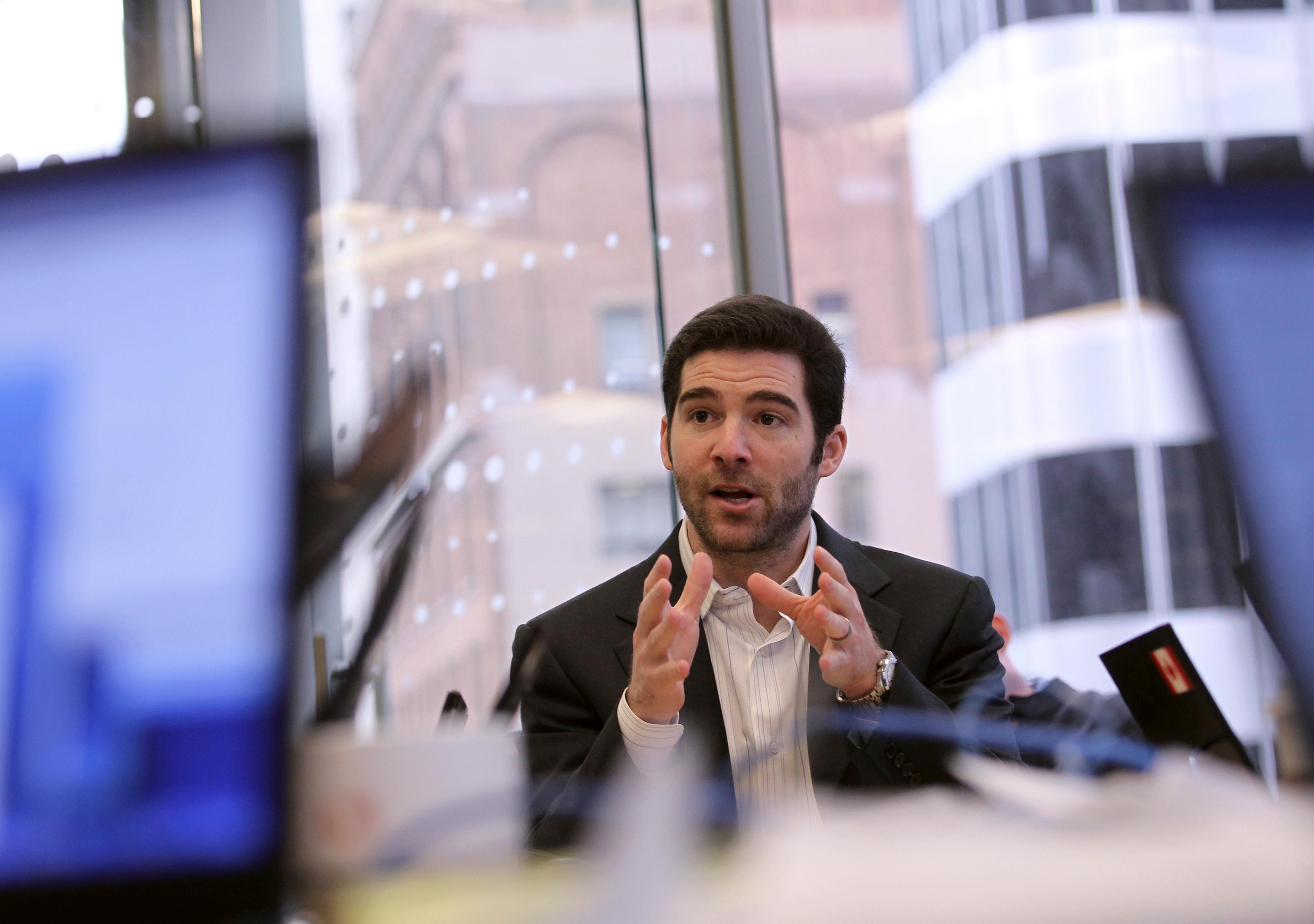 Linkedin CEO Jeff Weiner speaks during Reuters Technology Summit in San Francisco