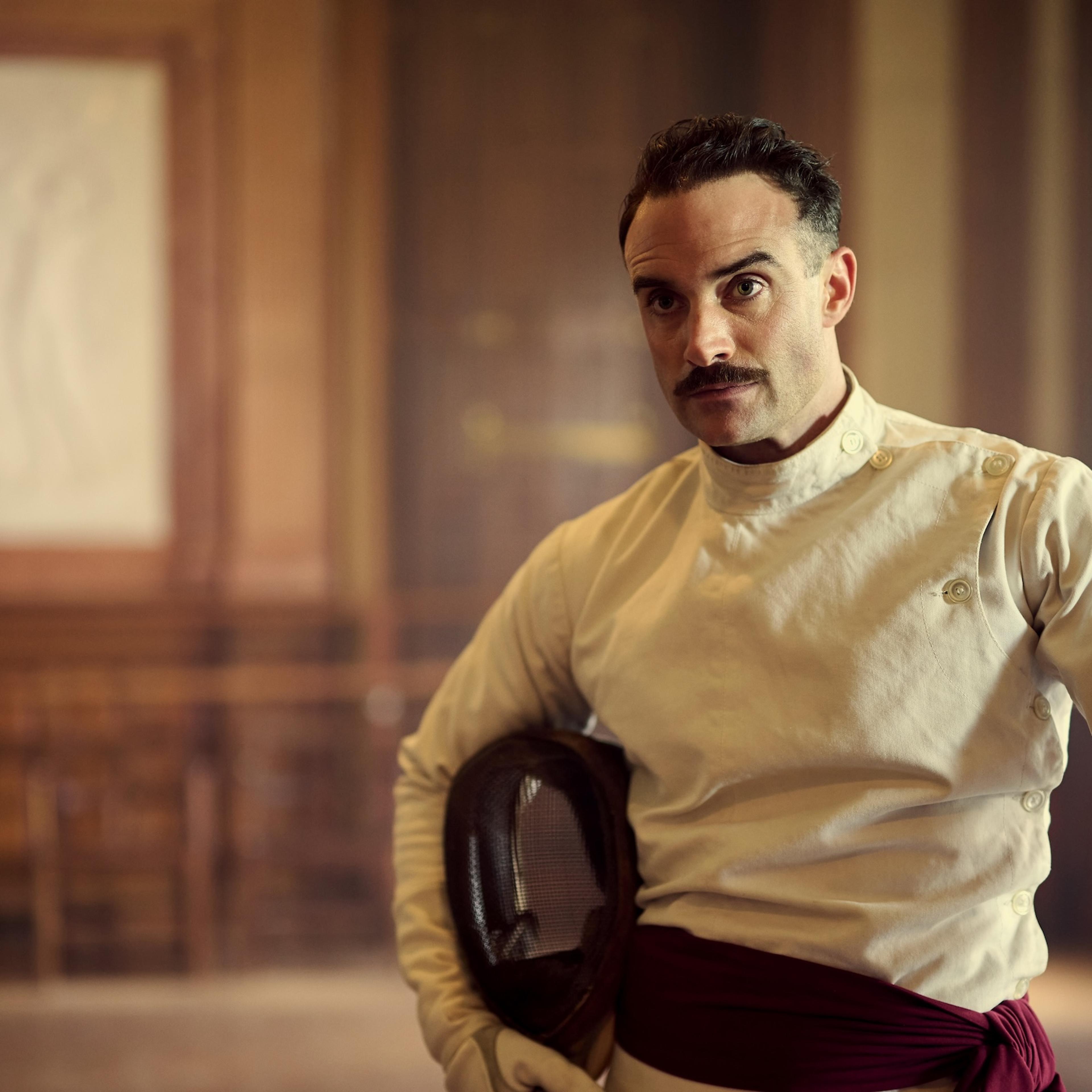 Joshua Sasse as Oswald Mosley in Outrageous
