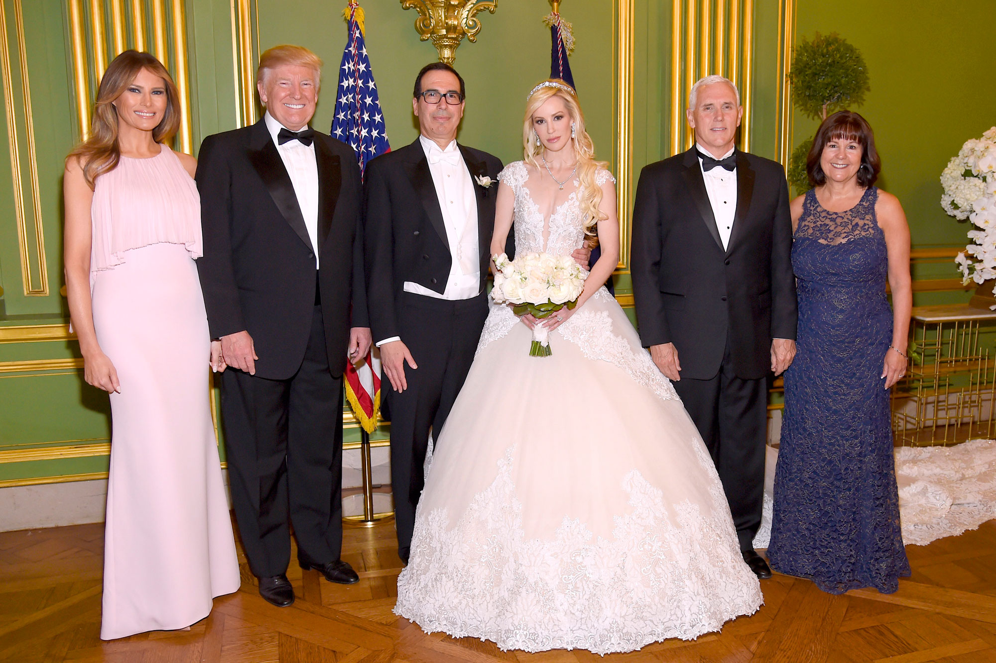 Donald and Melania Trump Attend Steven Mnuchin's Wedding