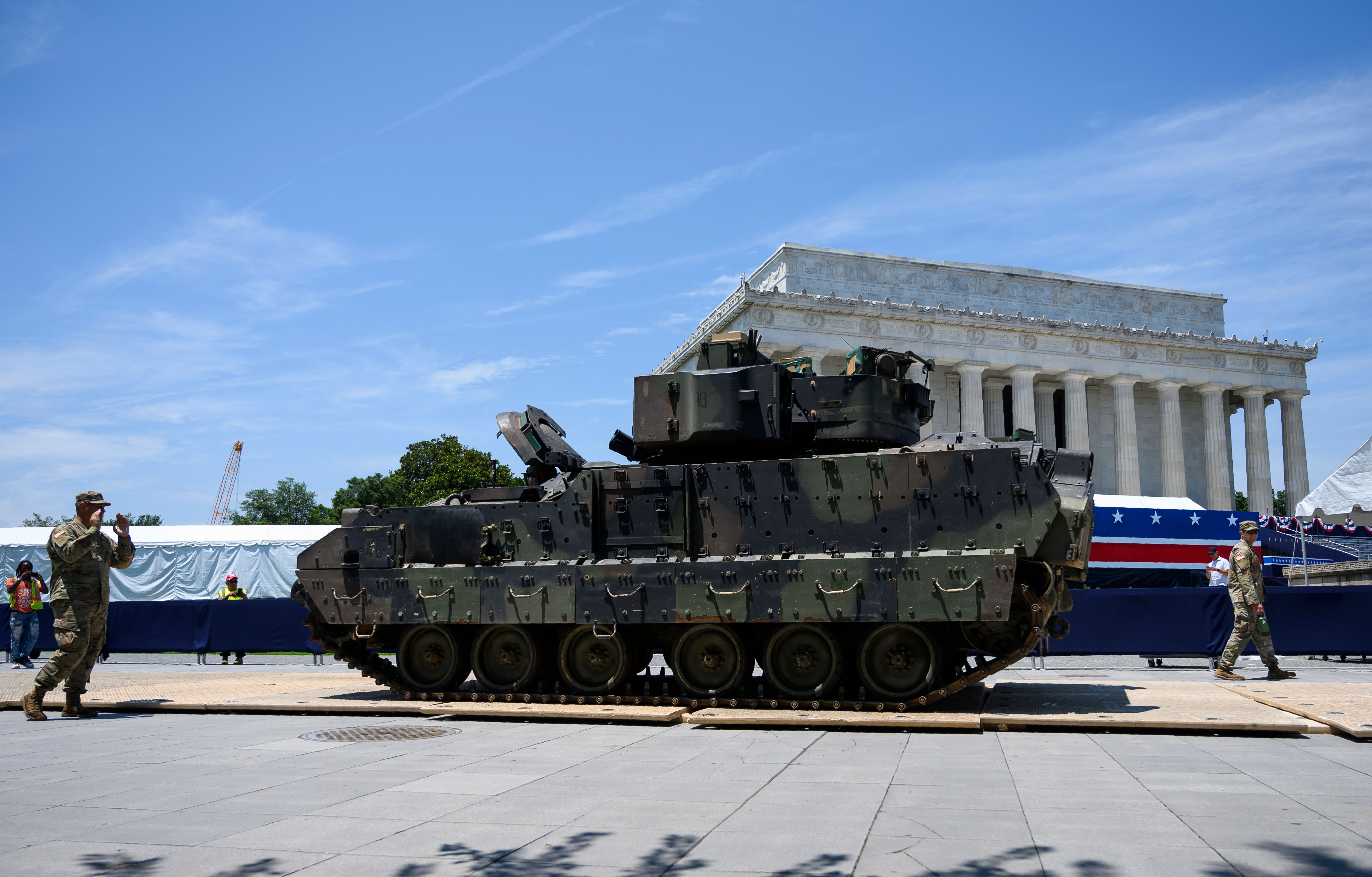 Bradley Fighting Vehicle at Lincoln Memorial