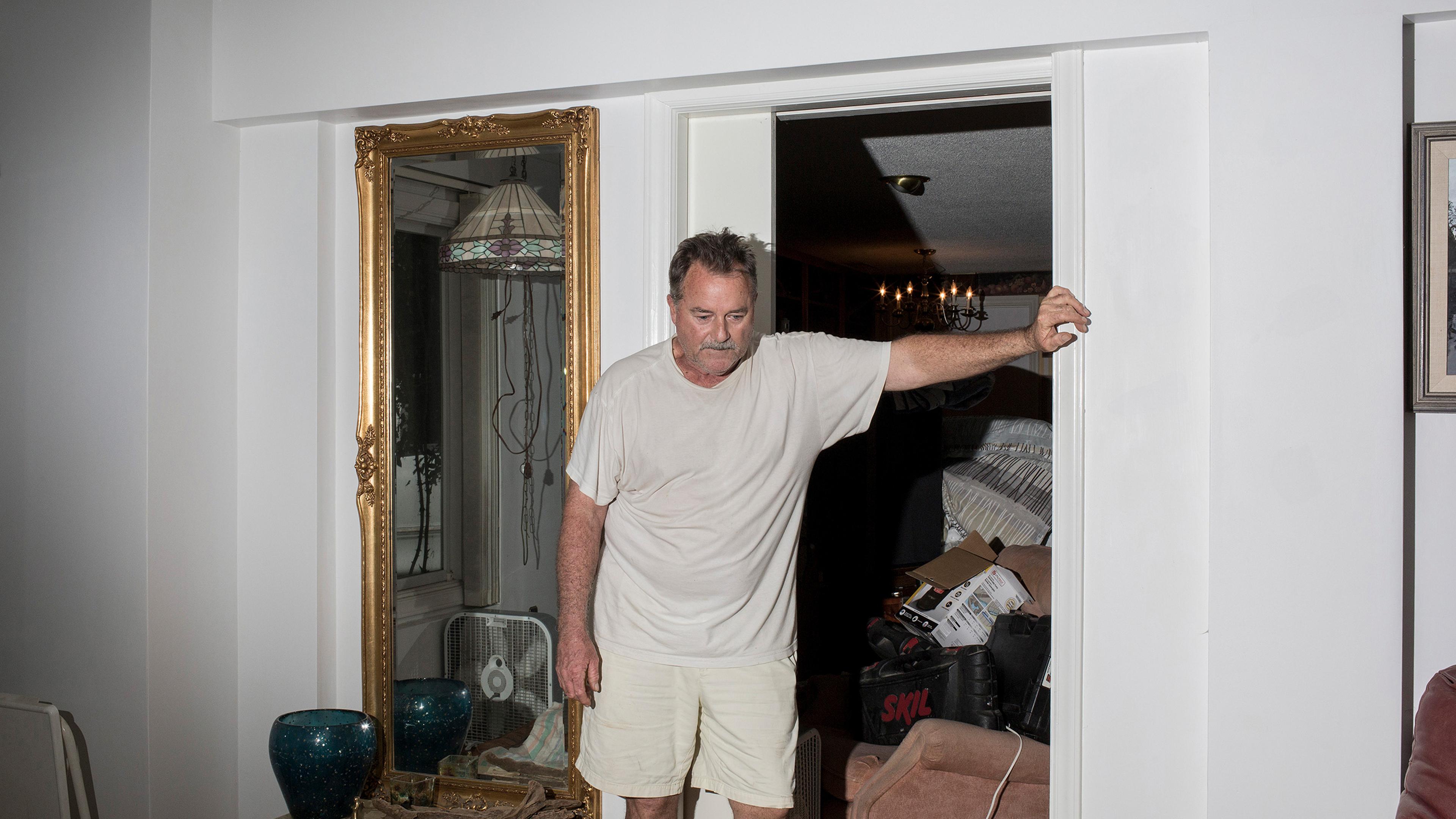Lee Roy Scott surveys the damage to his home which was flooded due to storm surge from Hurricane Florence in Washington, N.C. on Saturday, Sept. 15.