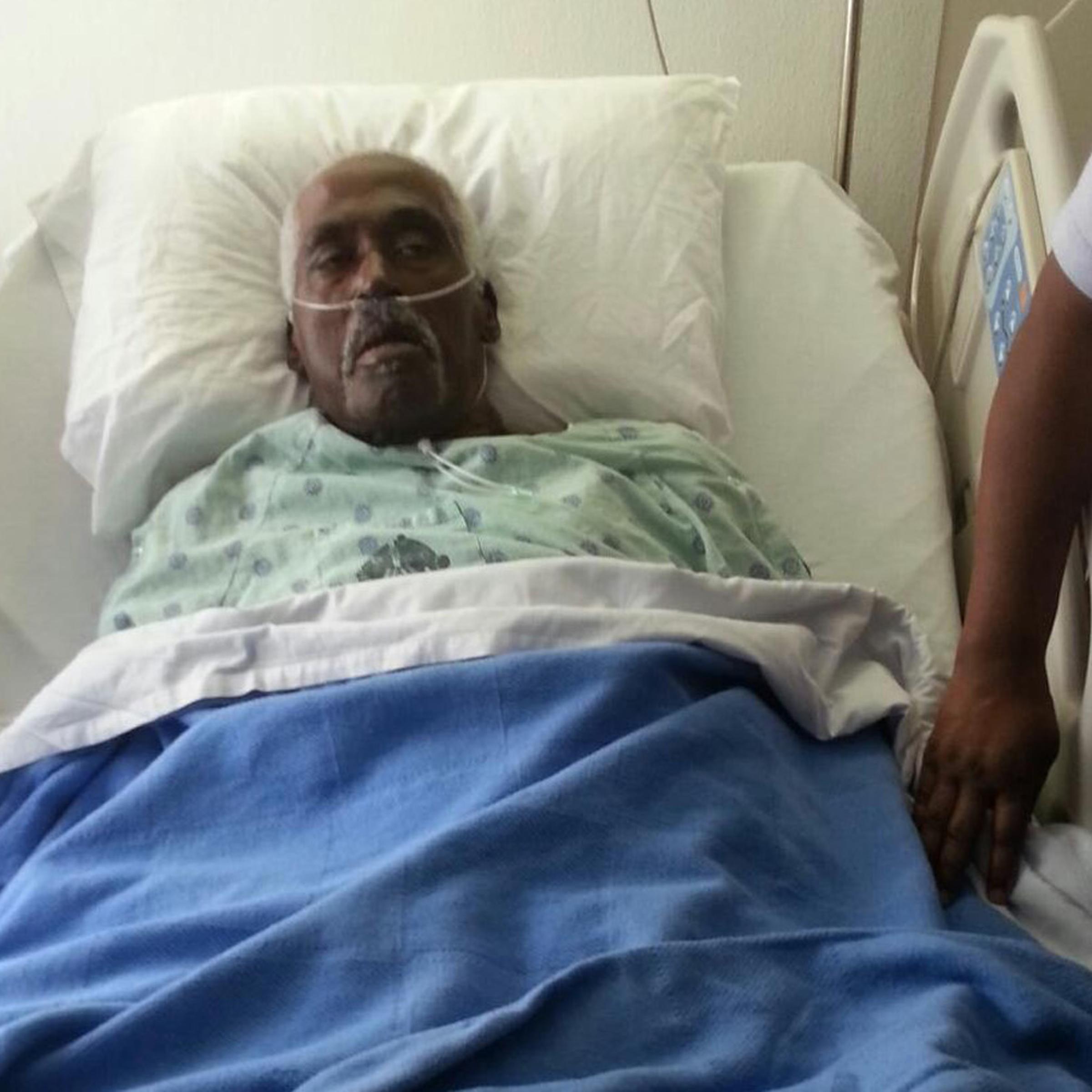 Walter Williams in the hospital.