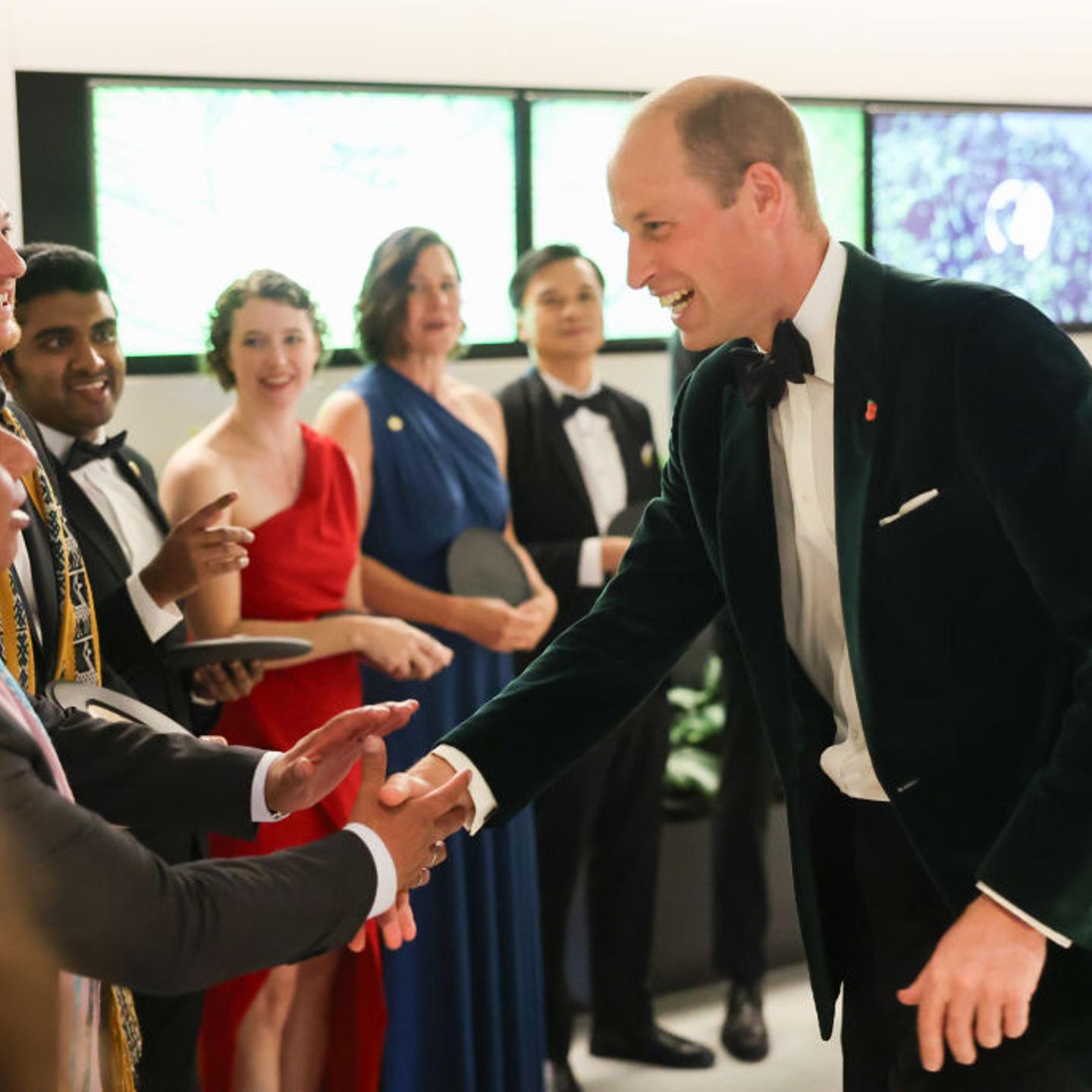 Prince William, Prince of Wales, speaks with the winners during the 2023 Earthshot Prize Awards Ceremony on November 7, 2023 in Singapore.