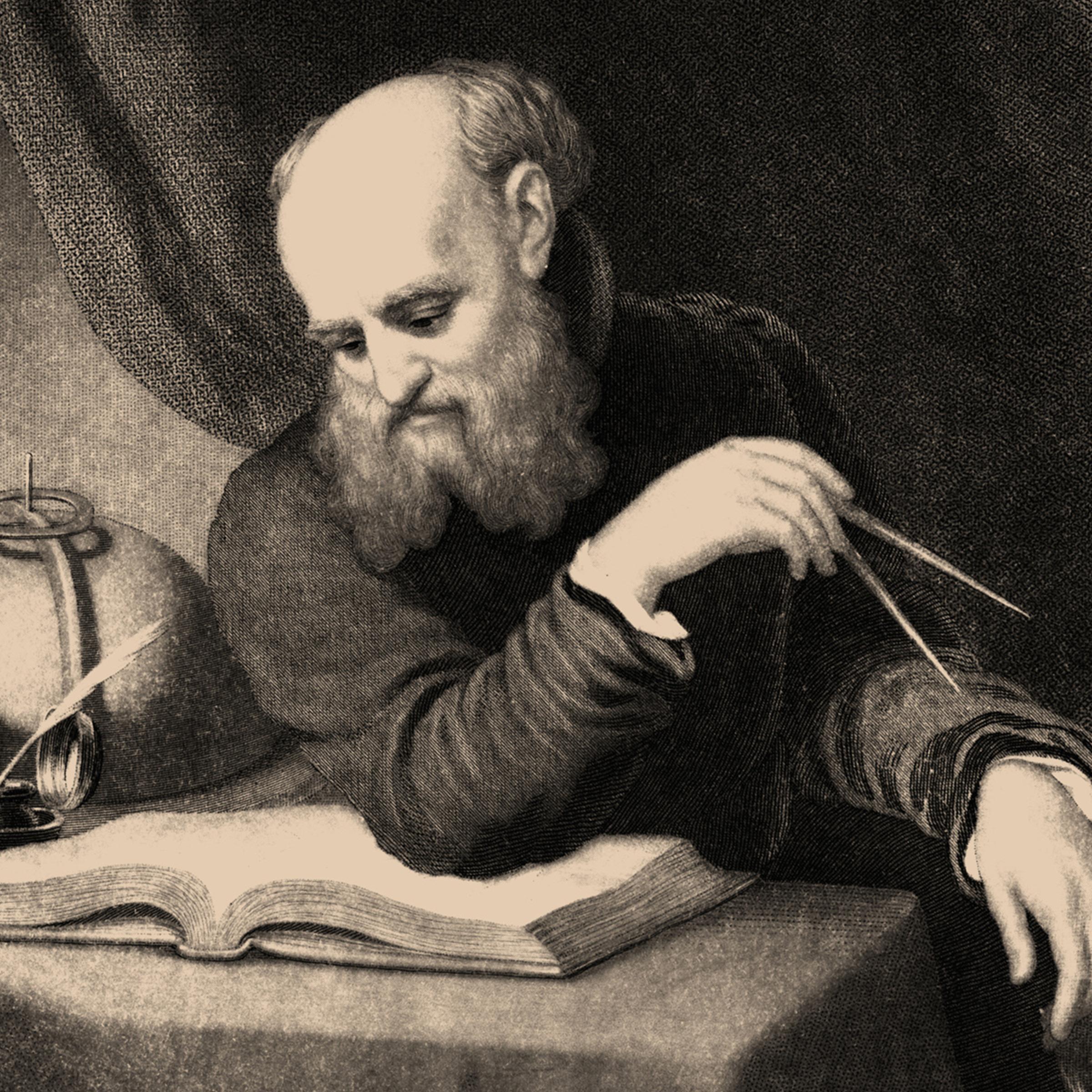 Galileo Galilei, 1852. Artist: Sartain, Samuel (1830-1906)