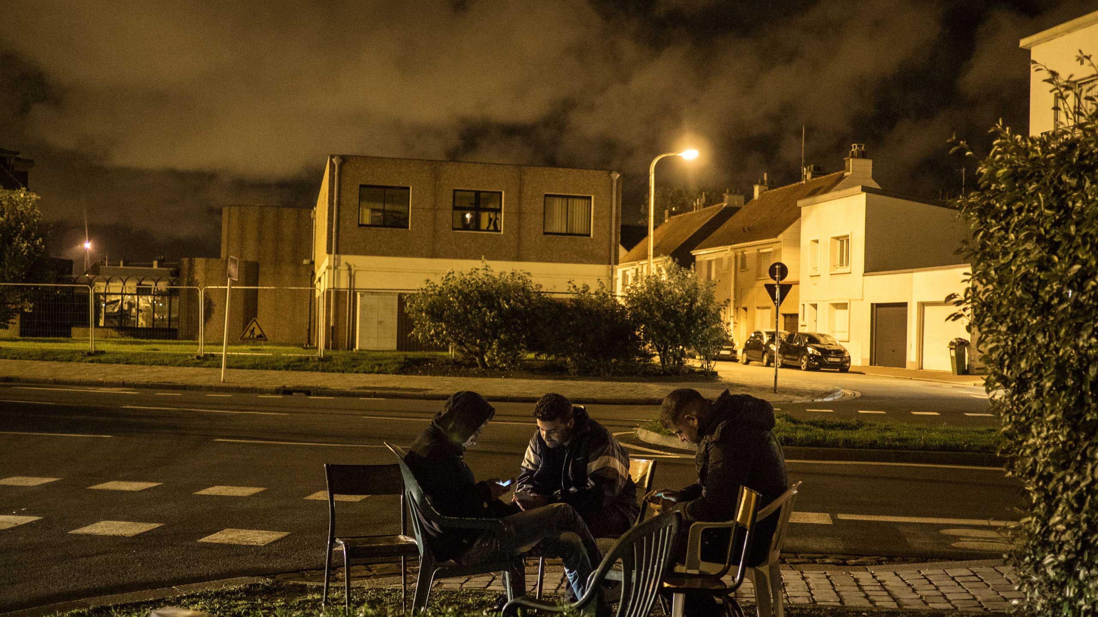 Migrants from the "jungle" in Calais, France, Sept. 17, 2015