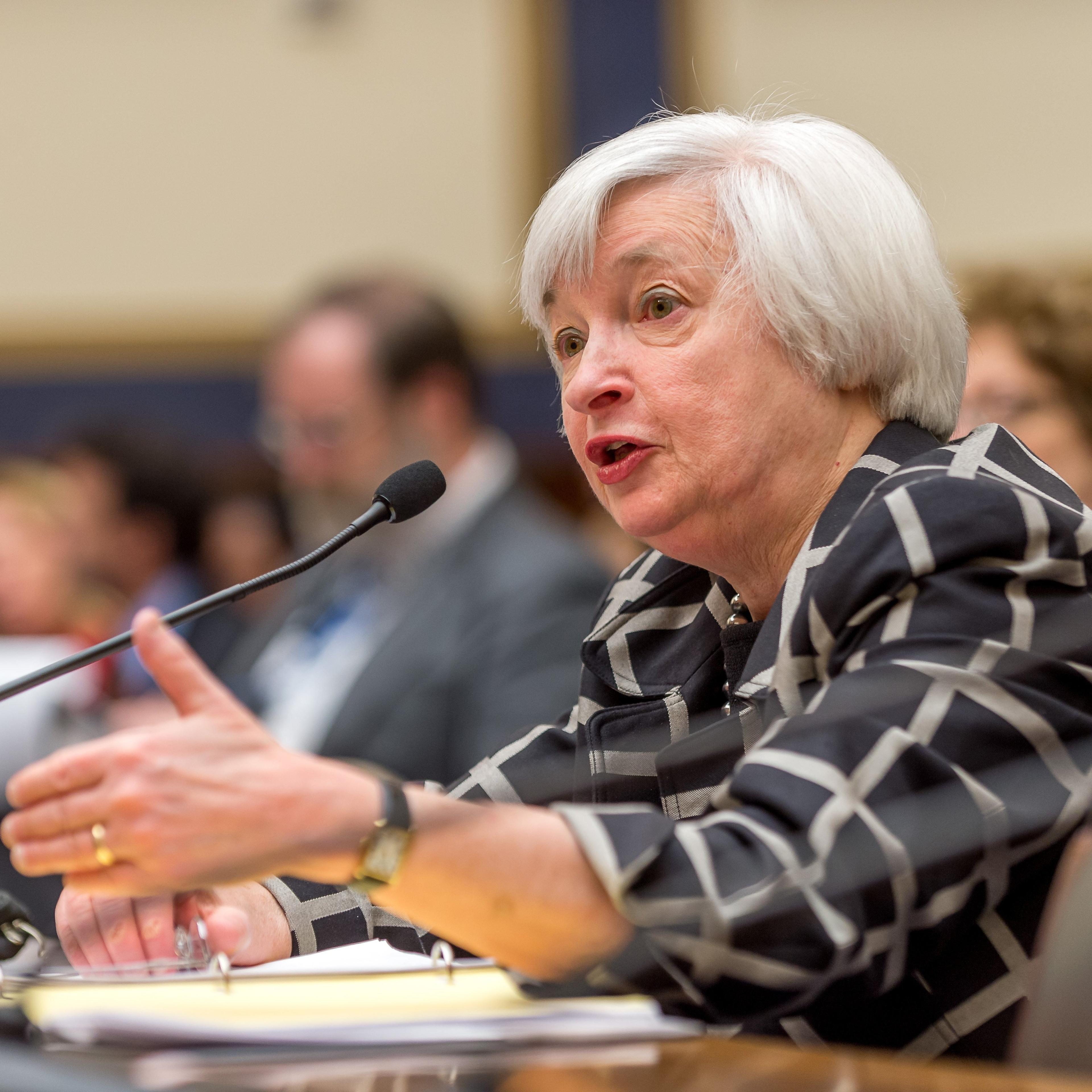 Janet Yellen makes her first appearance before Congress as the chair of the Federal Reserve