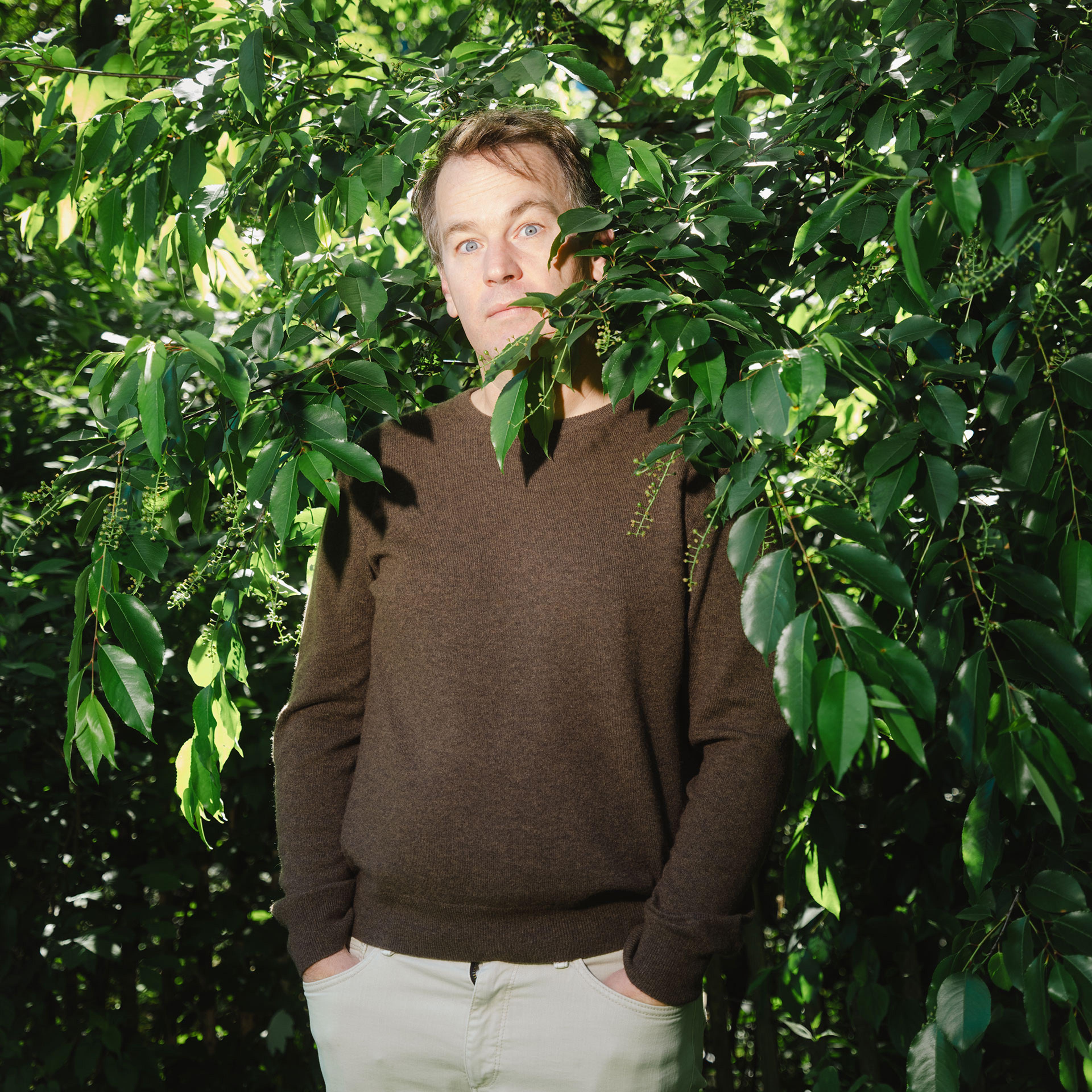 Comedian Mike Birbiglia photographed at Brooklyn Bridge Park, Tuesday, May 20, 2025 in Brooklyn, New York. Photo: Lanna Apisukh / TIME