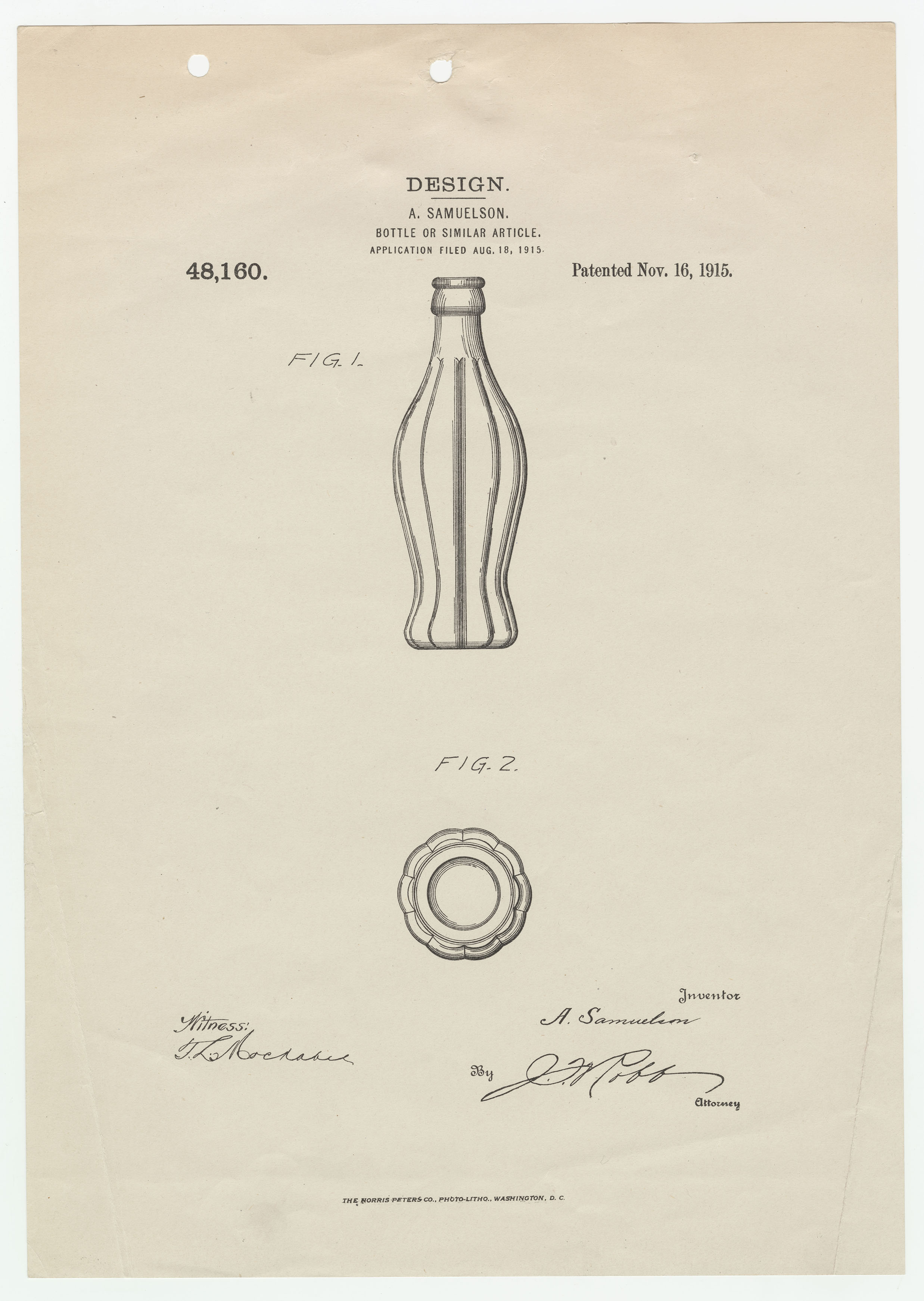 The Coke Bottle at 100: See Coca-Cola's Original 1915 Patent