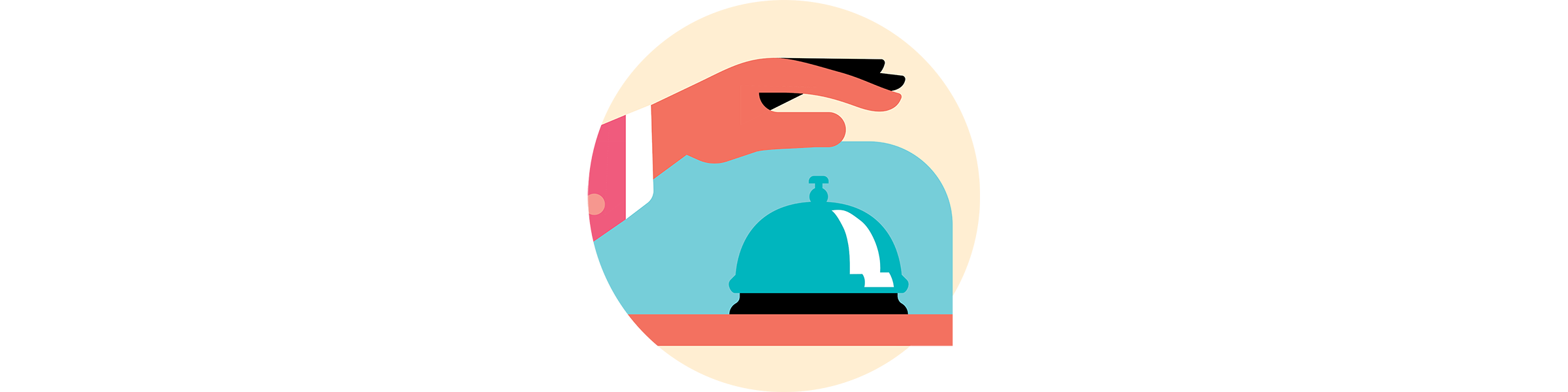 Ringing a hotel service bell