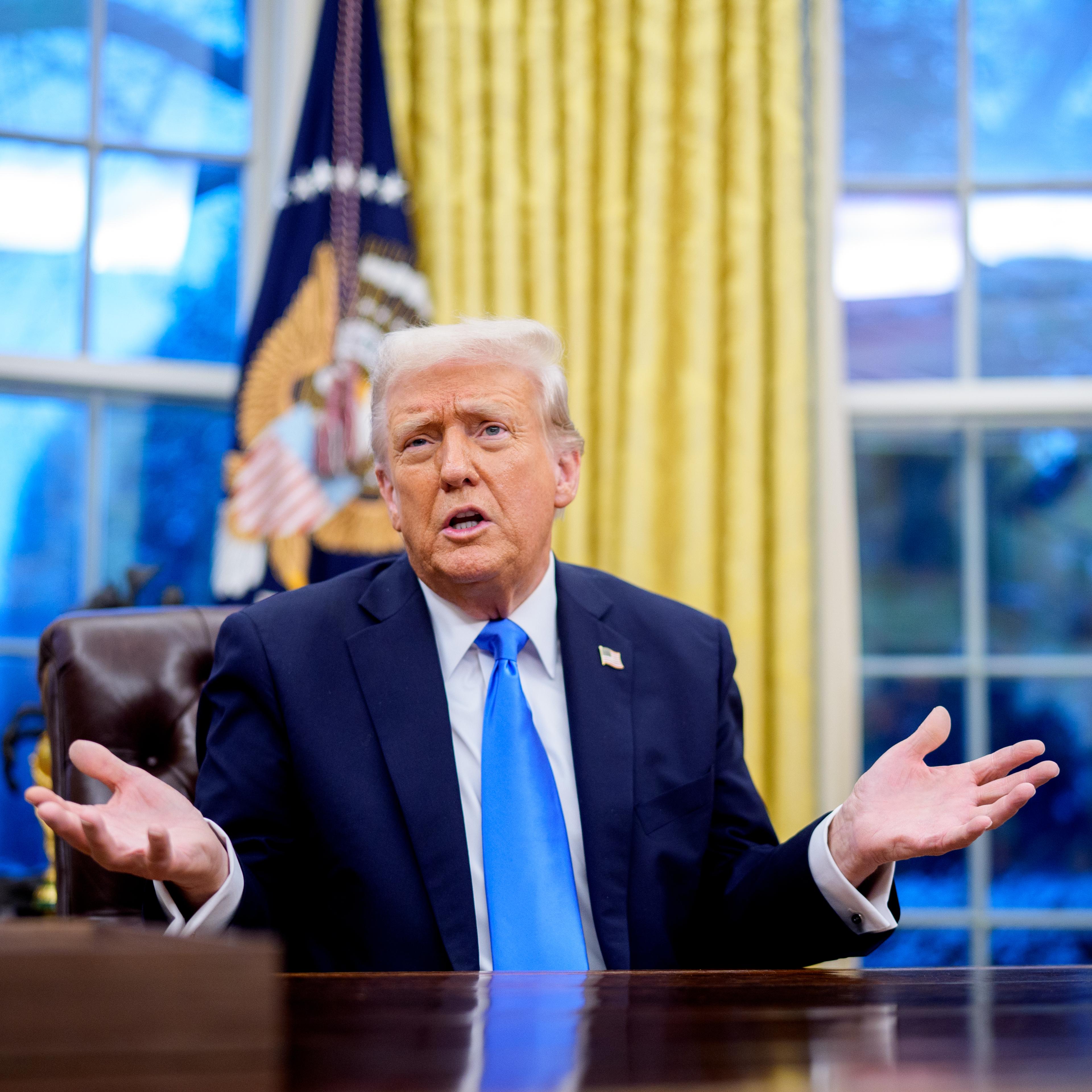 Elon Musk Joins President Trump For Signing Executive Orders In The Oval Office