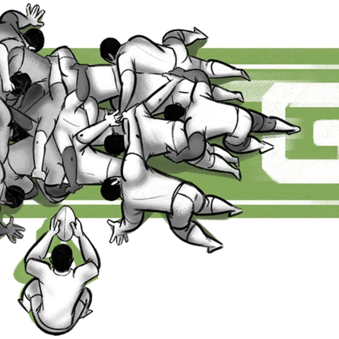Google Doodle celebrating the Rugby World Cup 2019 Opening Day