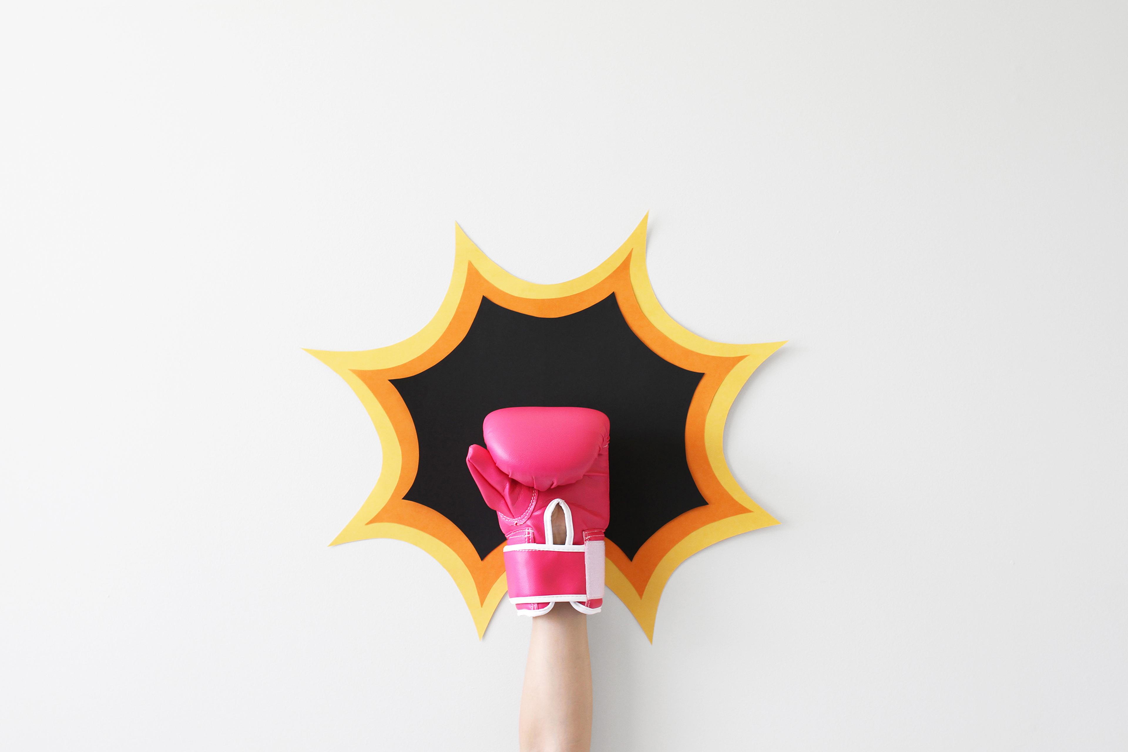 boxing glove body image fitness health strength success motto stock