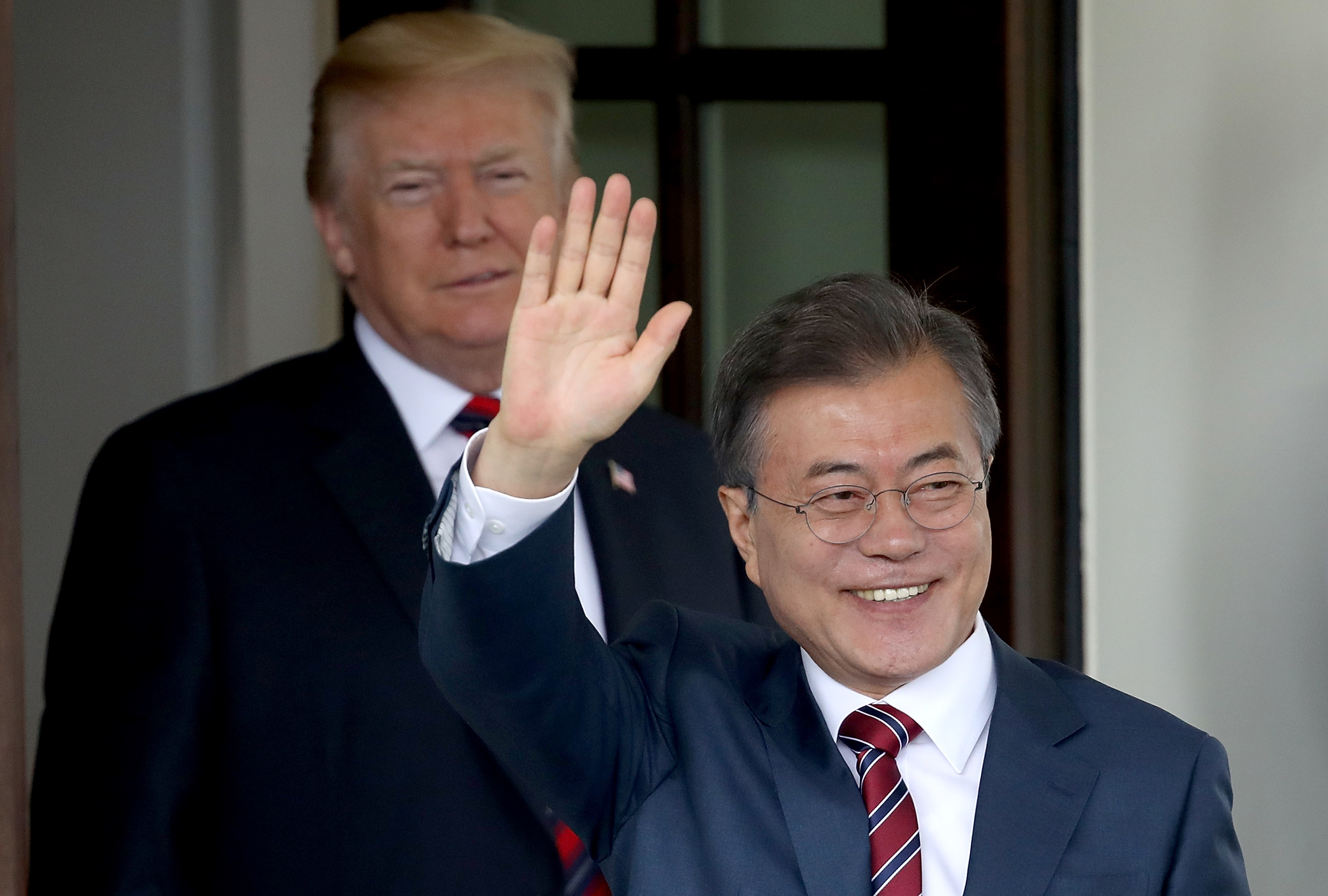 South Korea’s President Moon Says Talks With Kim Will Resume When U.S. Air Drills End