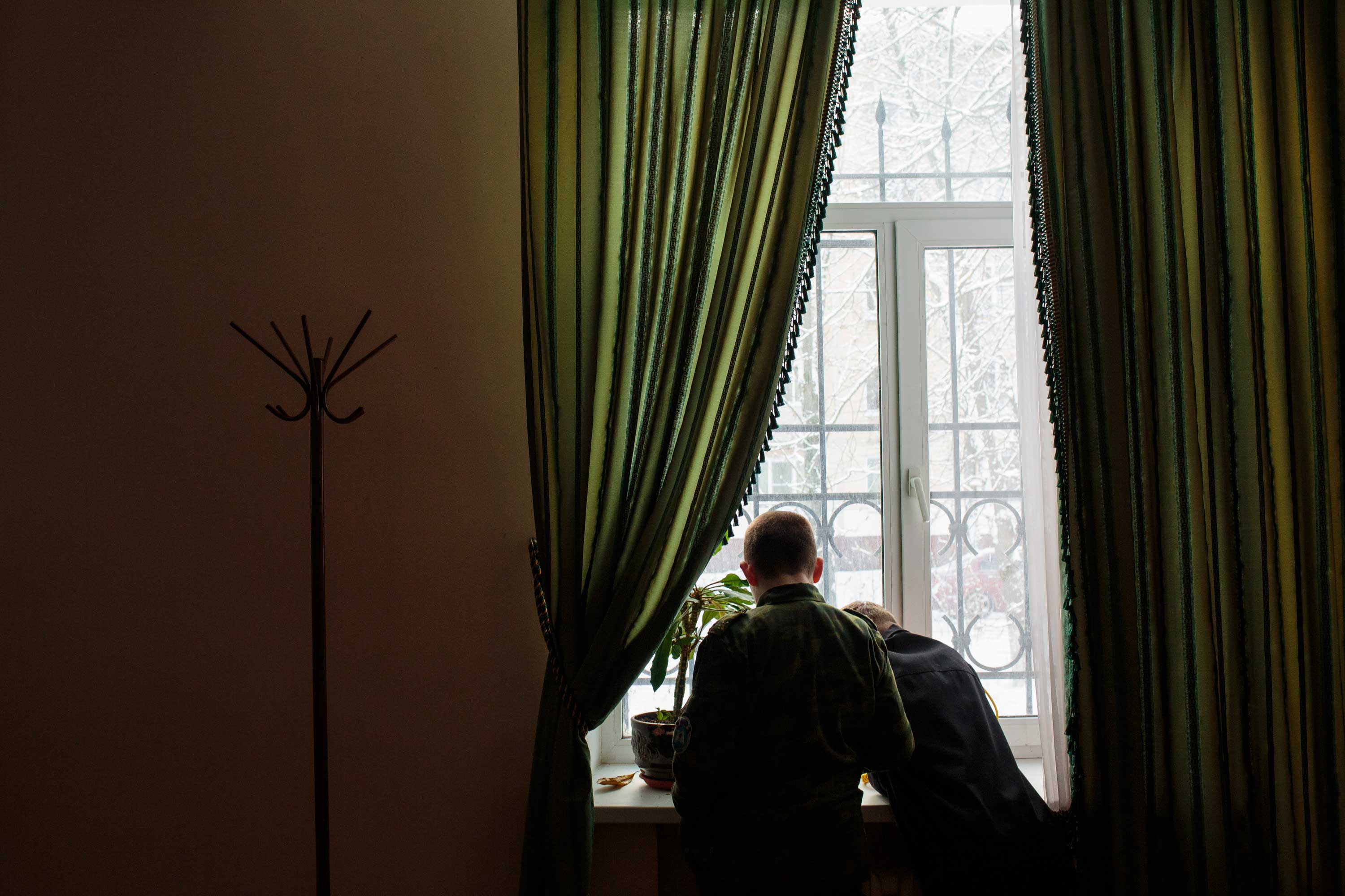Cadet students perform at a local theater in Sergiyev Posad, Russia.