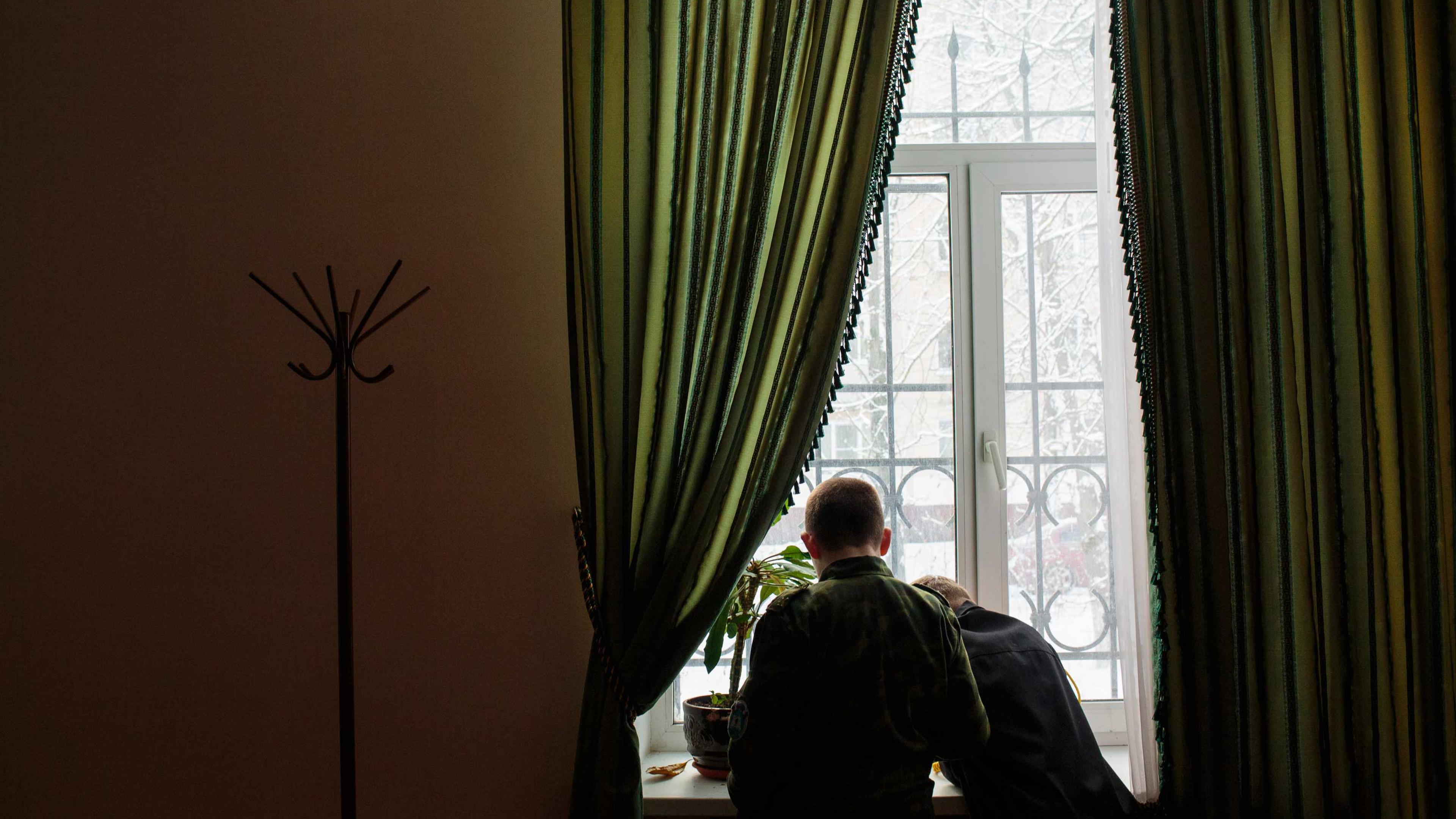 Cadet students perform at a local theater in Sergiyev Posad, Russia.