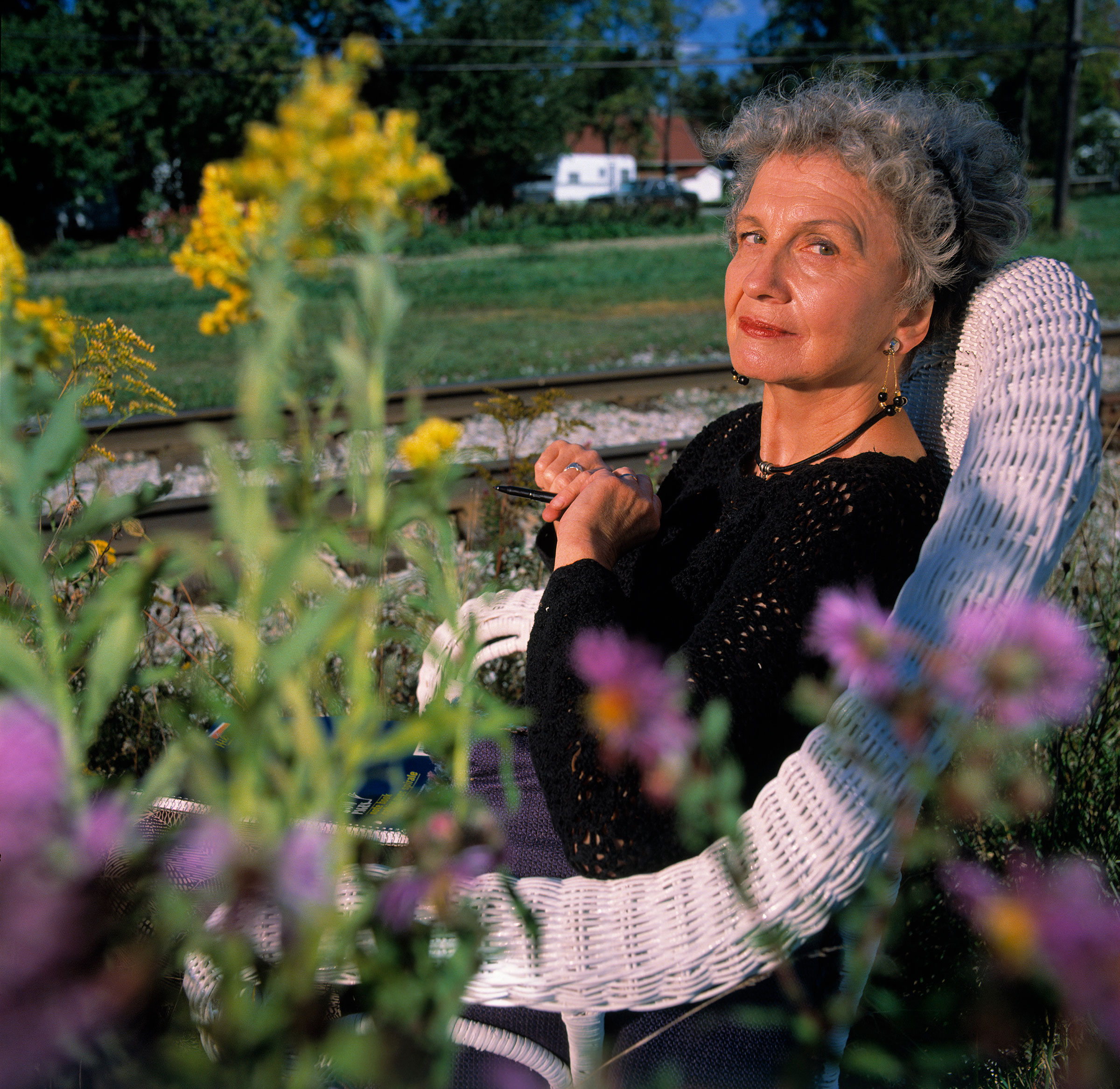 Author Alice Munro at home in Ontario, Canada, 1994.