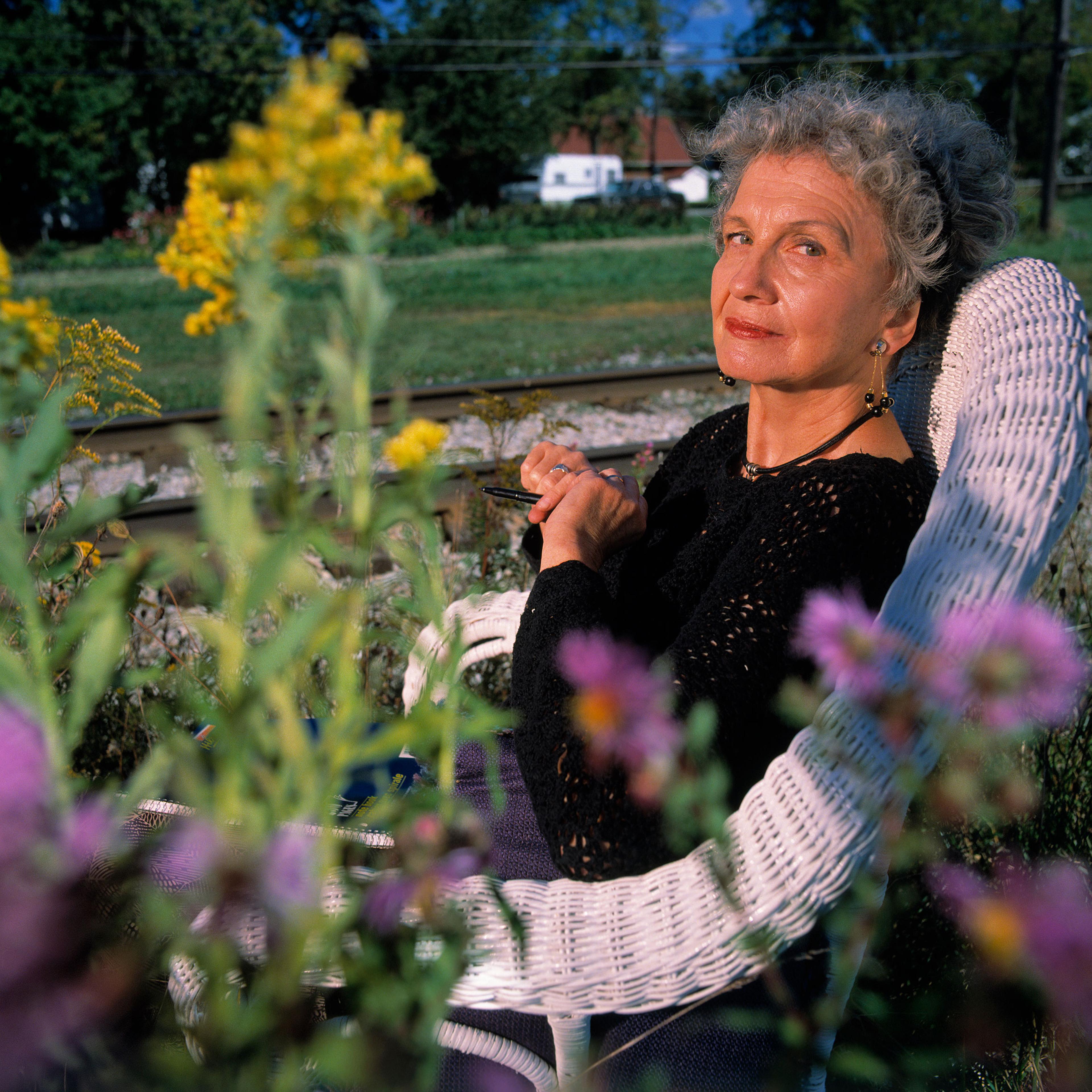 Author Alice Munro at home in Ontario, Canada, 1994.