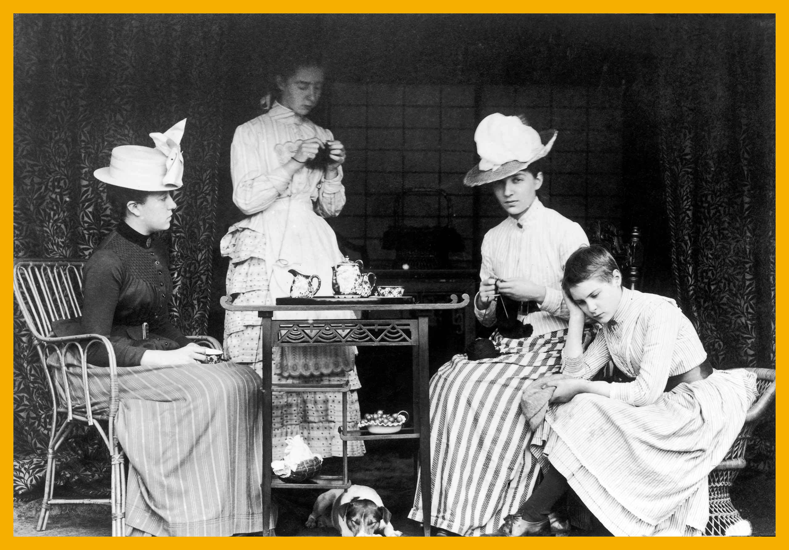 Victorian tea party, circa 1895.