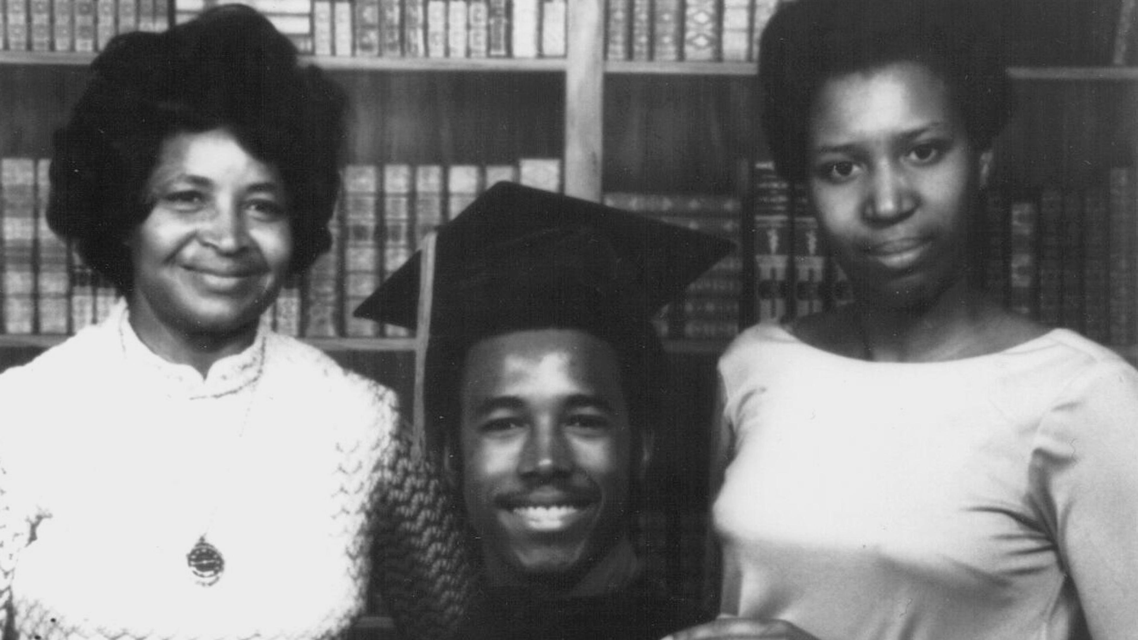 Ben Carson with his mother, Sonya, and his future wife, Candy after his graduation from Yale University, circa 1973.
