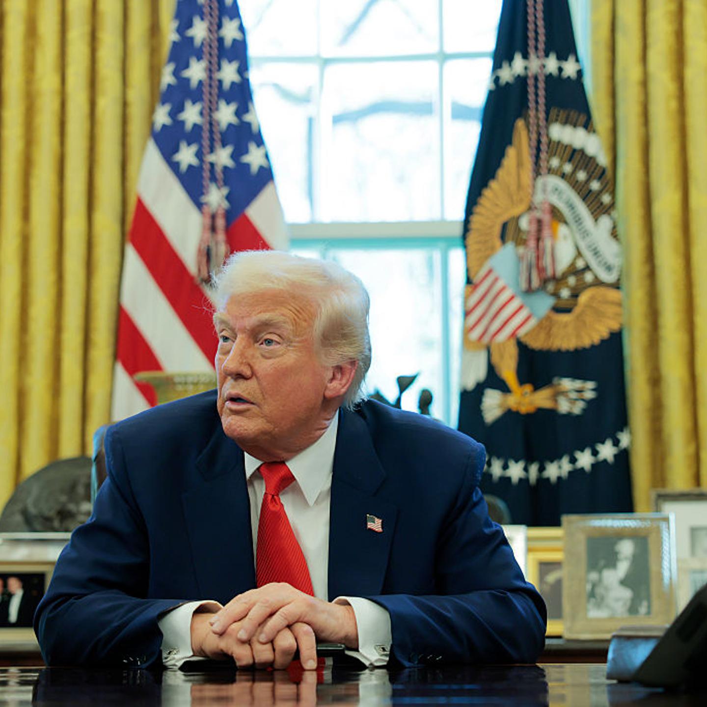 President Trump At White House After Tariff Pause